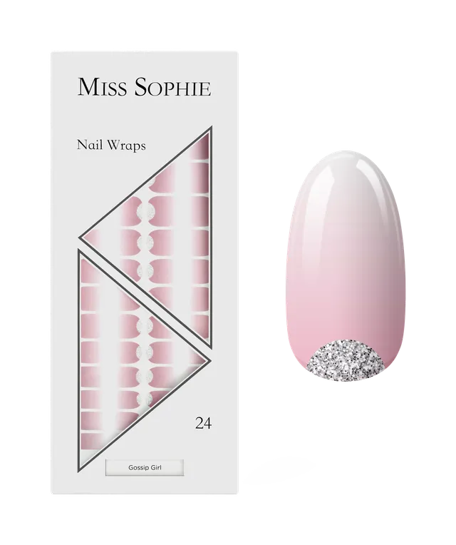 miss-sophie-s-gossip-girl-nagelfolien-nude-rose-babyboomer-mit-silberglitter image 1