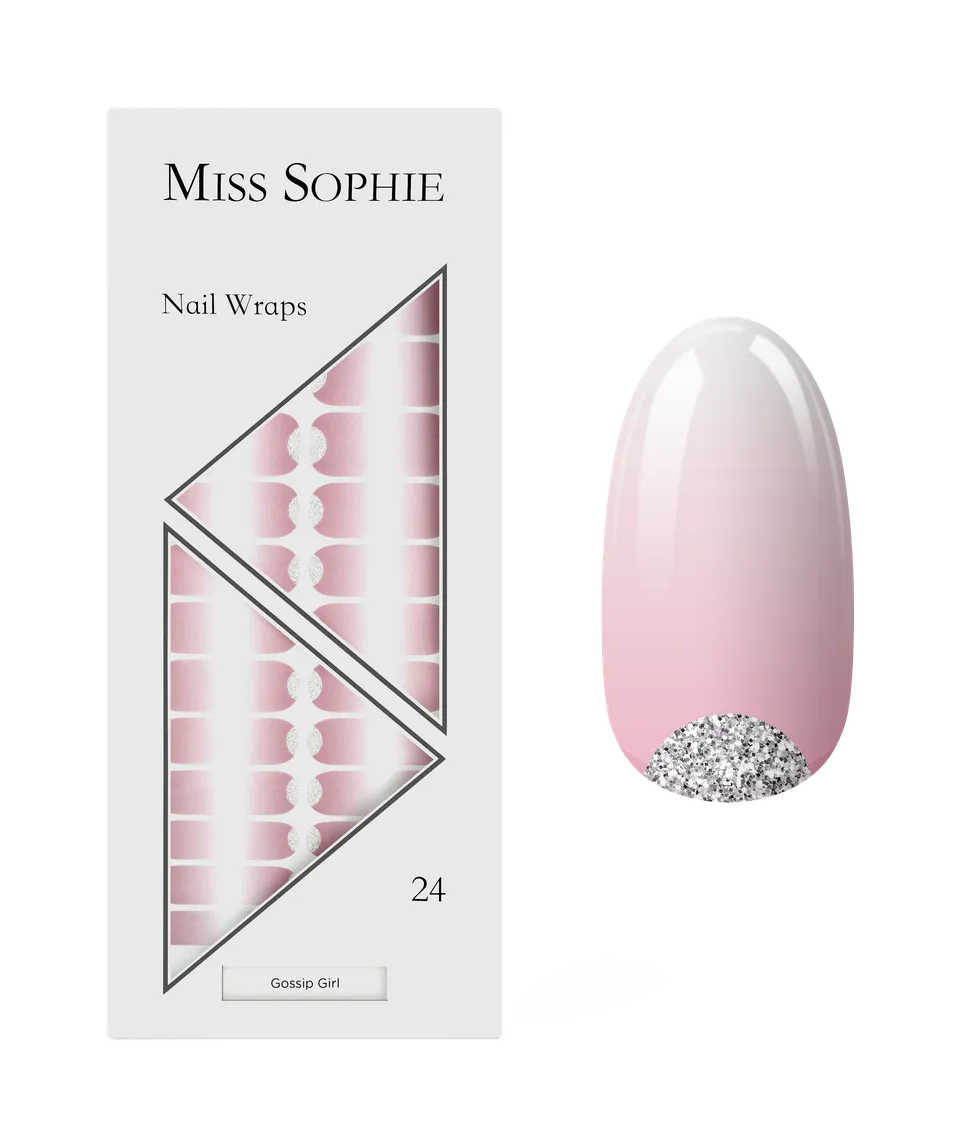 miss-sophie-s-gossip-girl-nagelfolien-nude-rose-babyboomer-mit-silberglitter image 1