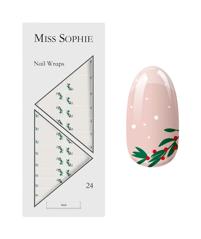 miss-sophie-s-no-l-nagelfolien-transparentes-weihnachtsdesign-mit-mistelzweigen image 1