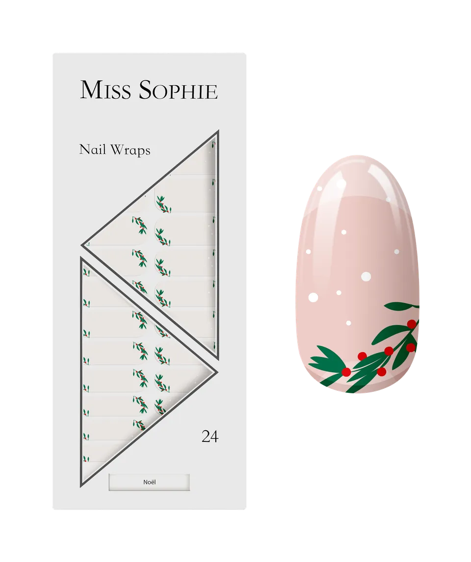 miss-sophie-s-no-l-nagelfolien-transparentes-weihnachtsdesign-mit-mistelzweigen image 1