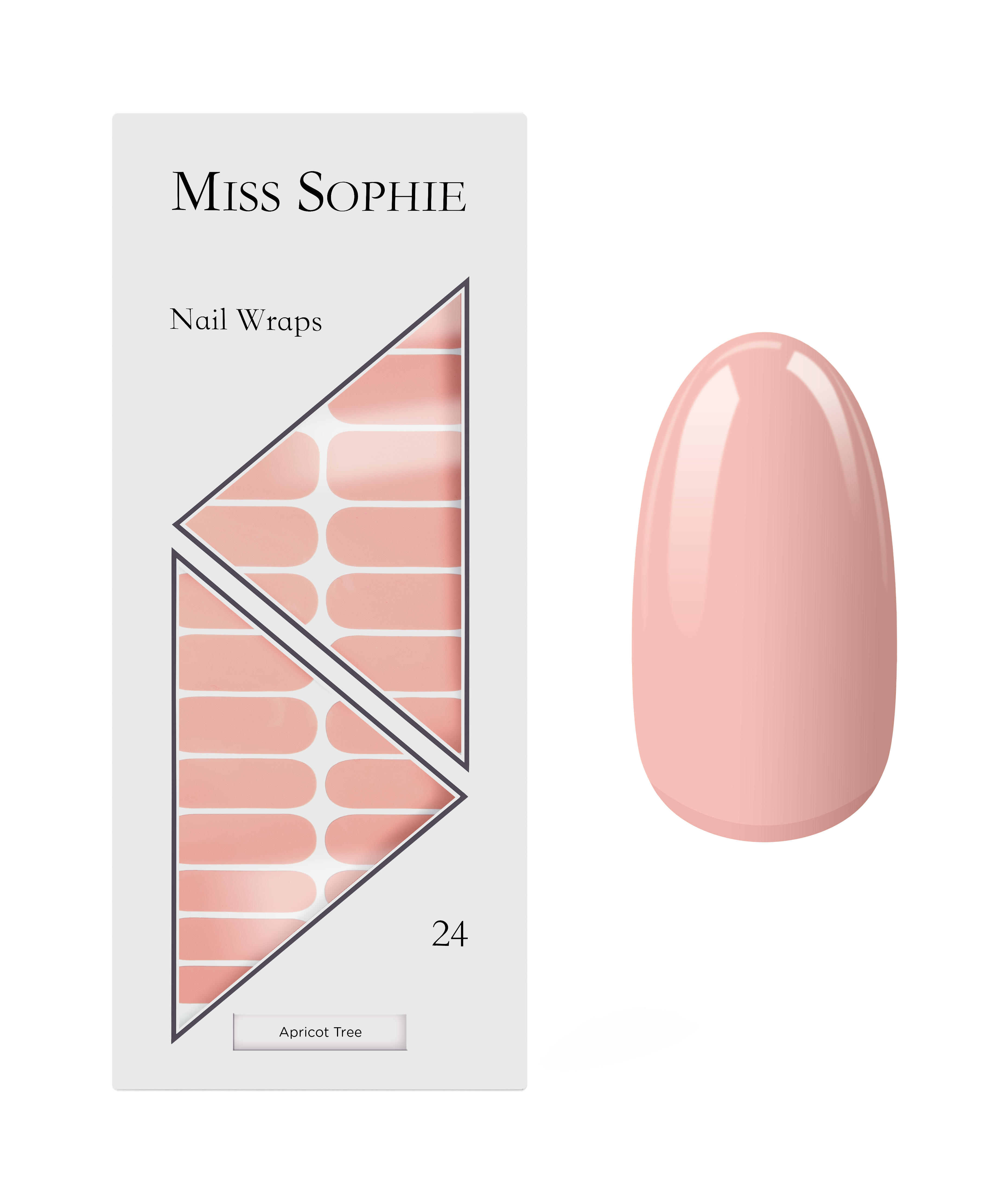 miss-sophie-s-apricot-tree-nagelfolien-leuchtendes-aprikosen-uni-design-f-r-fing image 1