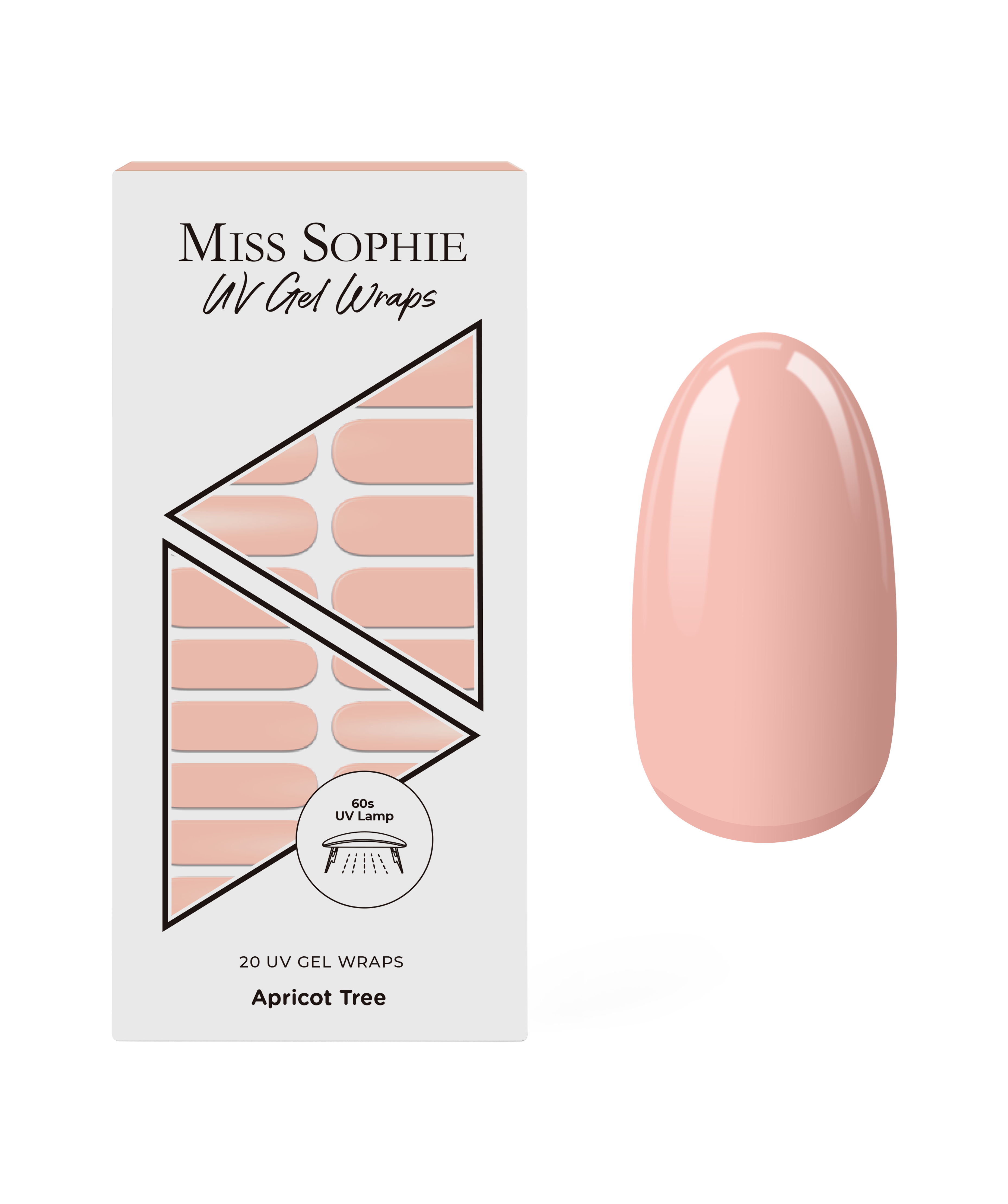 miss-sophie-s-apricot-tree-uv-gel-nagelfolien-apricotfarbene-uv-gel-wraps-solide image 1