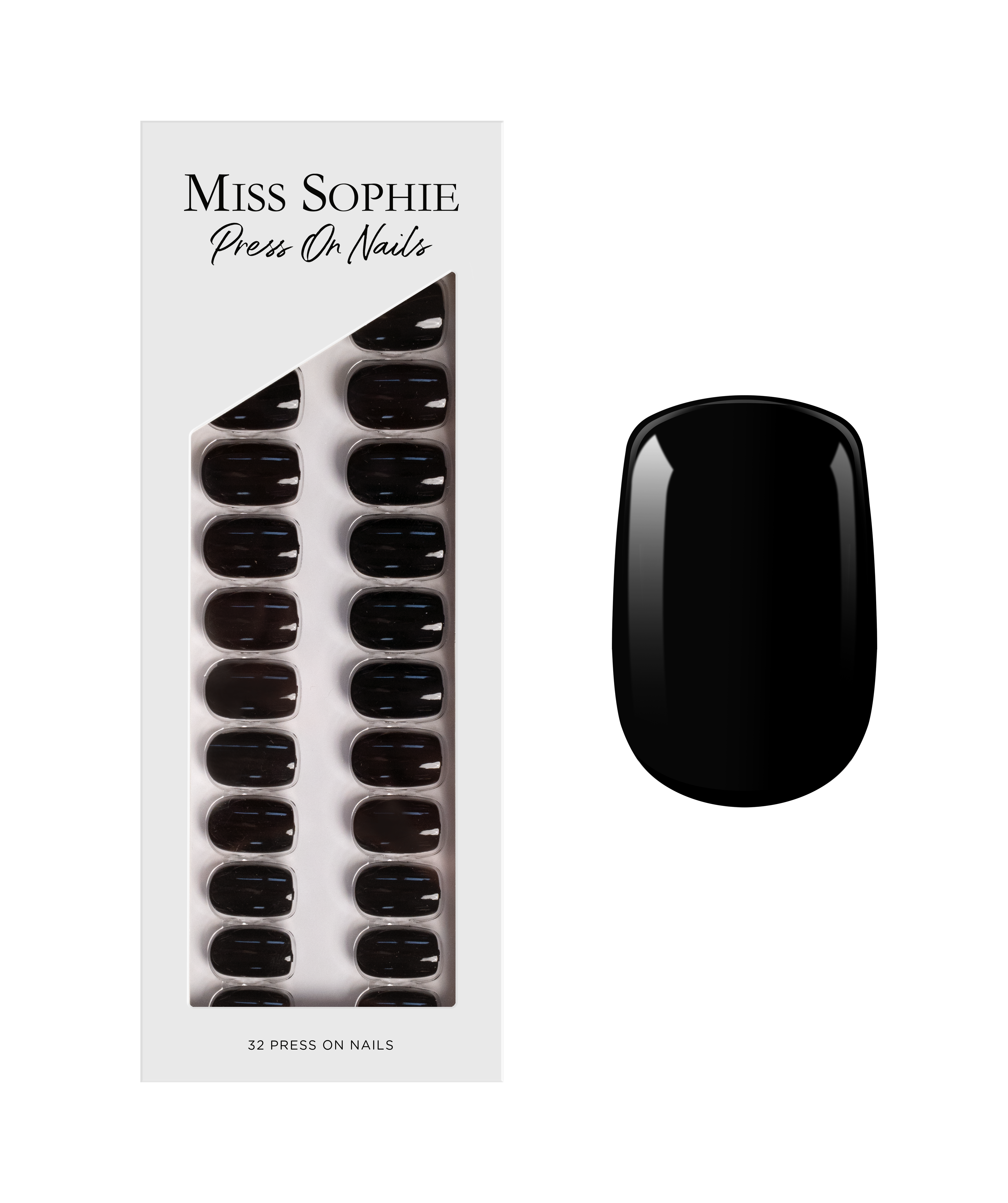 miss-sophie-s-black-velvet-press-on-nails-short-square-kurze-eckige-press-on-n-g image 1