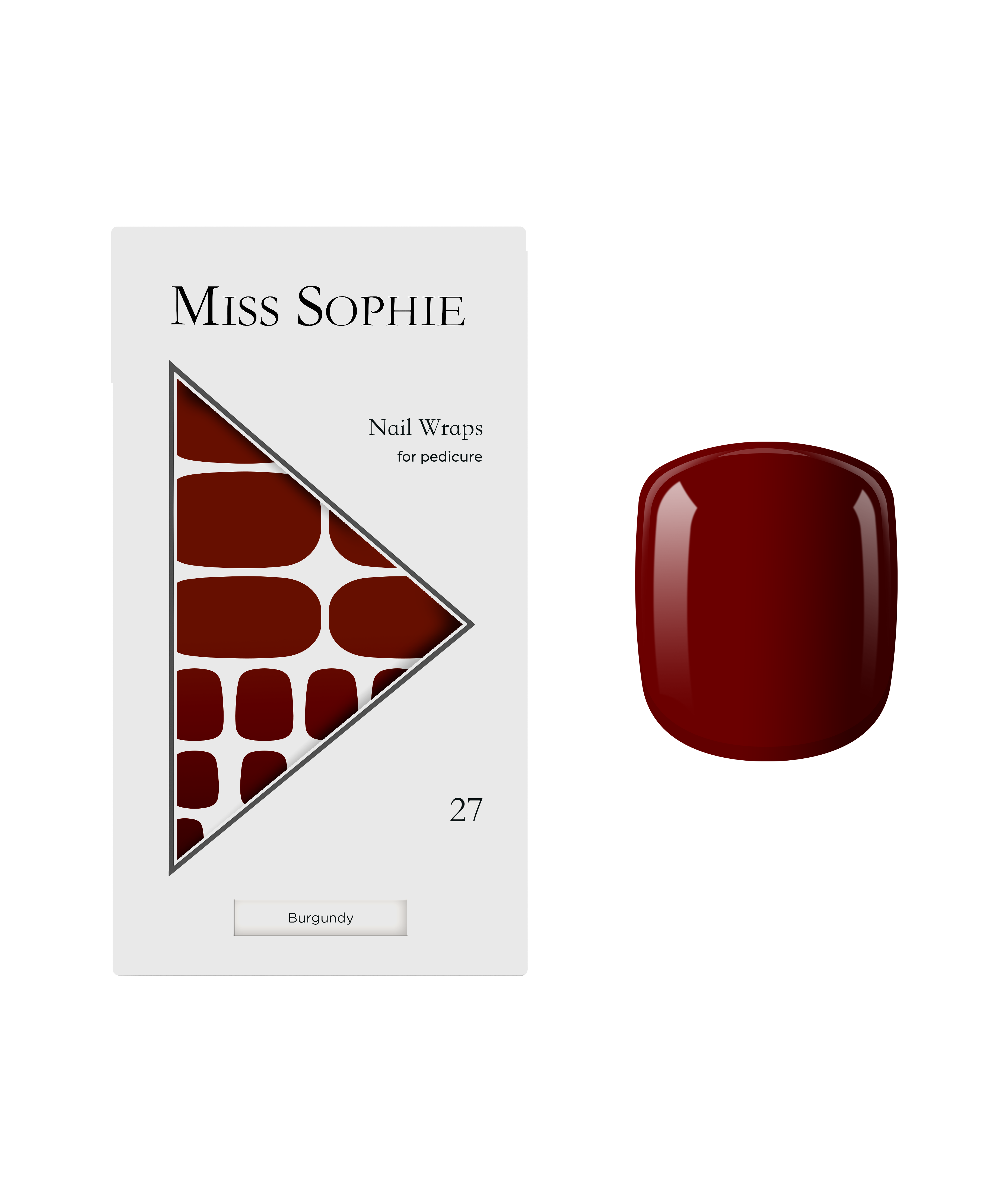miss-sophie-s-burgundy-pedicure-nagelfolien-f-r-fu-n-gel-im-satten-burgunderrot image 1