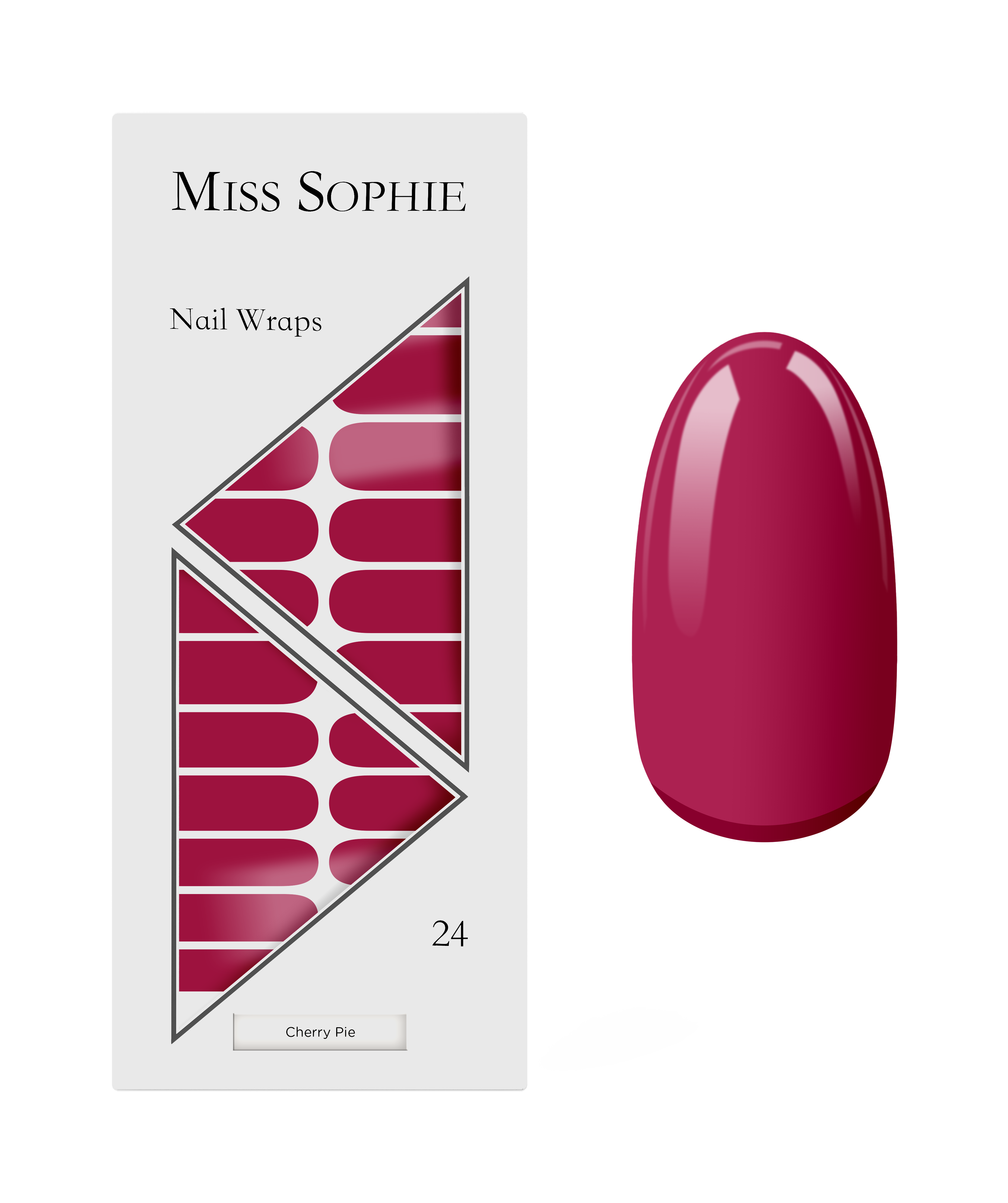 miss-sophie-s-cherry-pie-einfarbige-nagelfolien-in-knalligem-pink-rot image 1