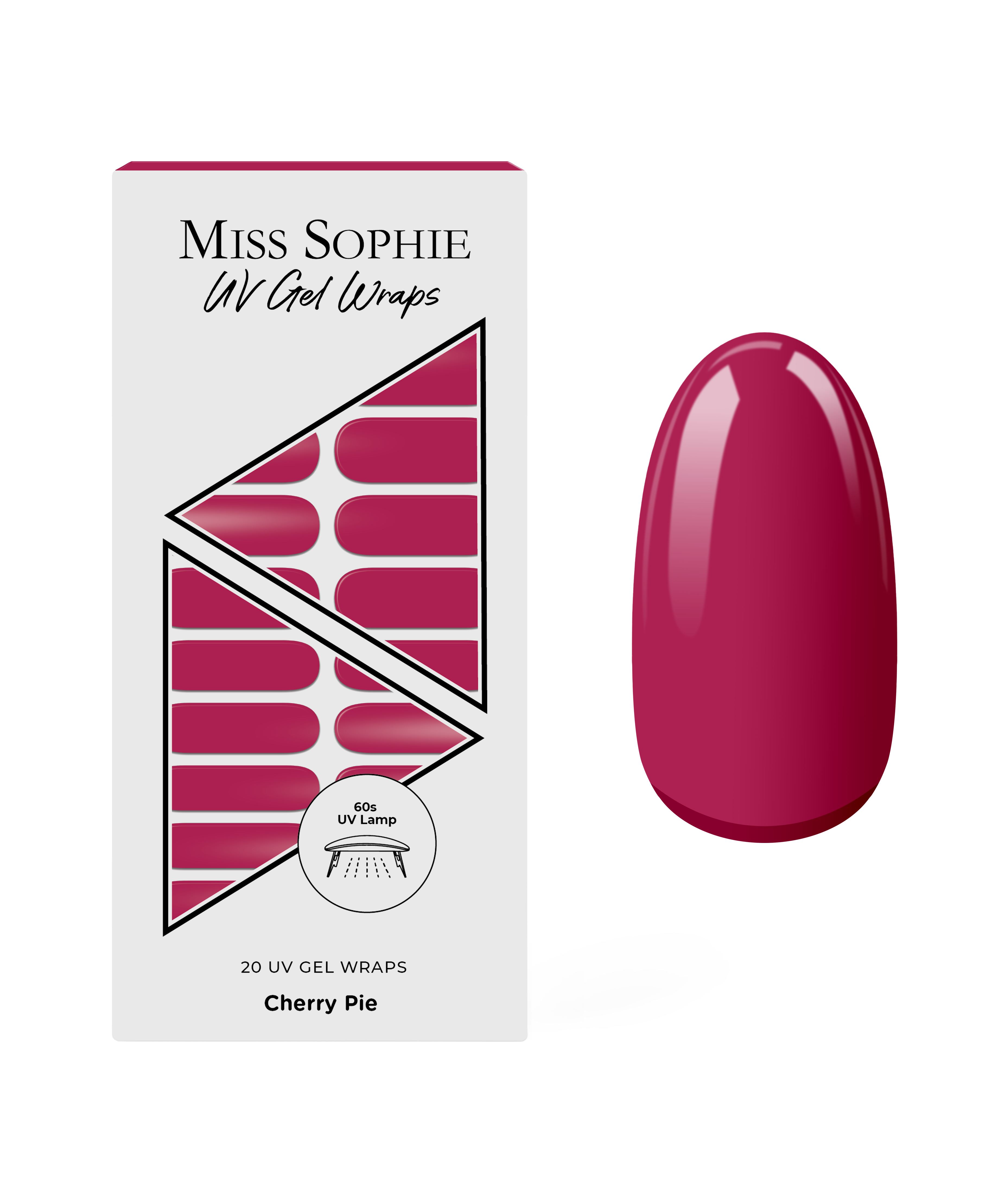 miss-sophie-s-cherry-pie-uv-gel-nail-wrap-leuchtendes-kirschrot-in-gel-qualit-t- image 1
