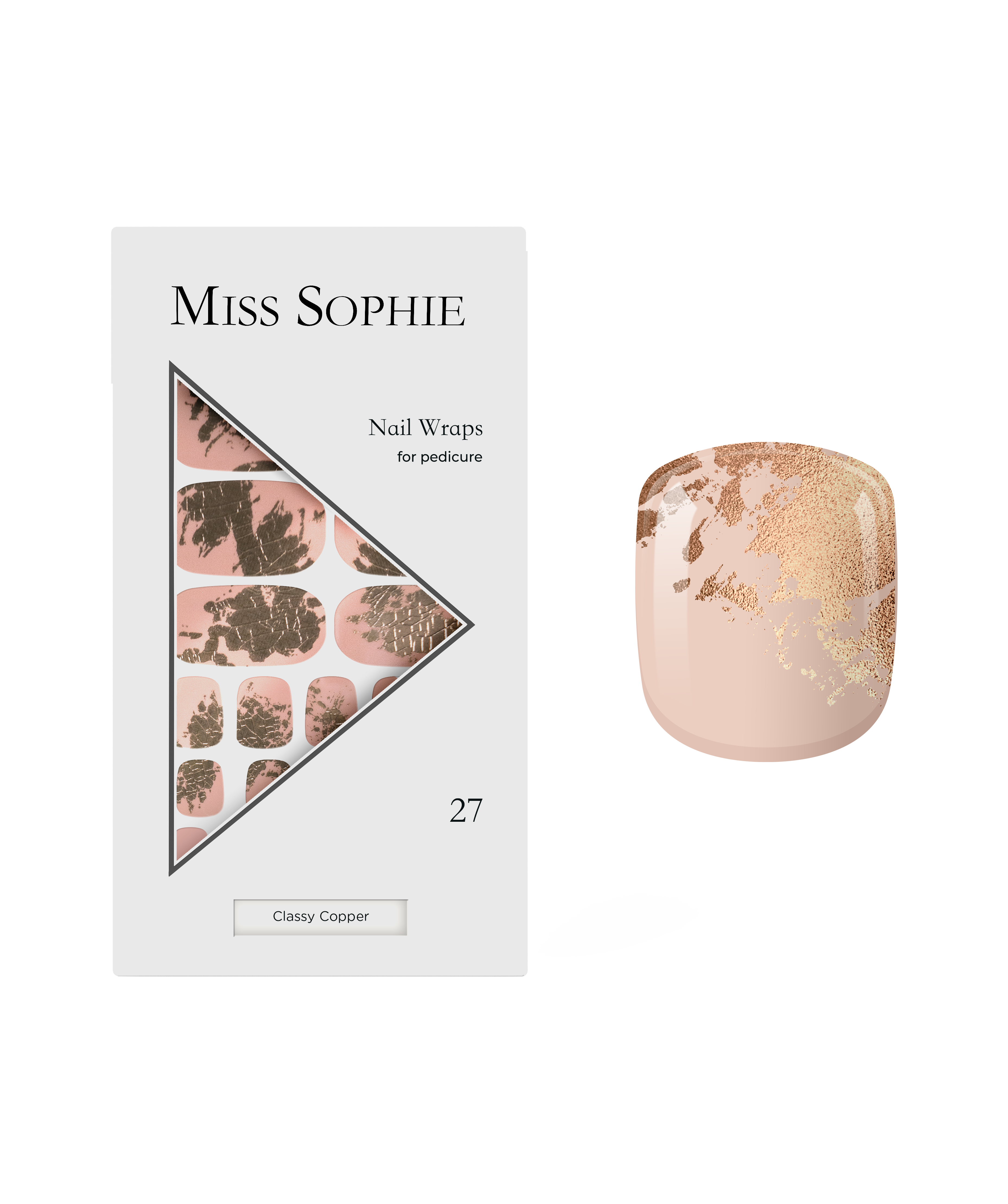 miss-sophie-s-classy-copper-pedicure-edles-kupfer-nude-nagelfolien-f-r-fu-n-gel- image 1