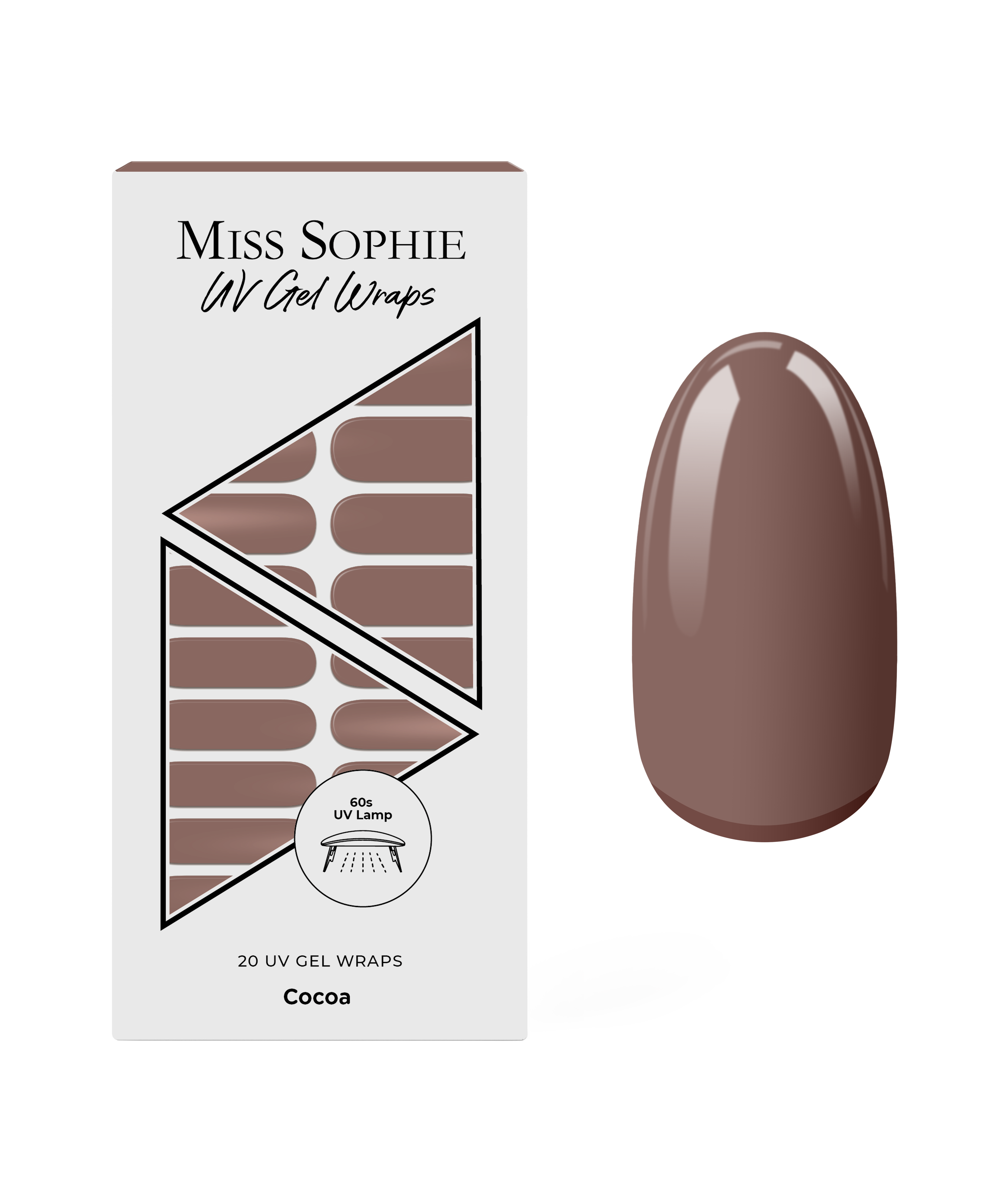 miss-sophie-s-cocoa-uv-nagelsticks-dunkles-schokoladenbraun-uv-gel-wraps image 1