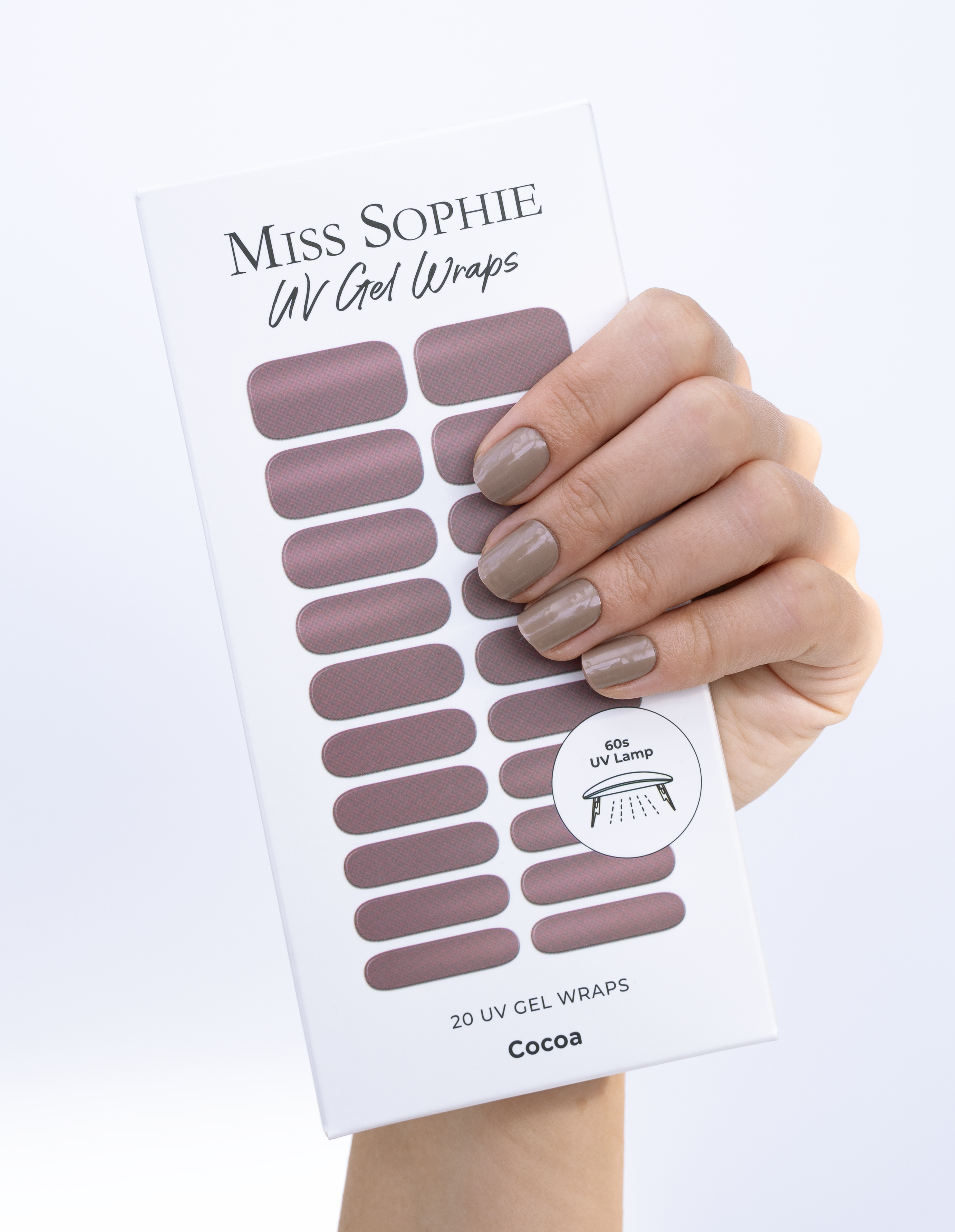 miss-sophie-s-cocoa-uv-nagelsticks-dunkles-schokoladenbraun-uv-gel-wraps image 4
