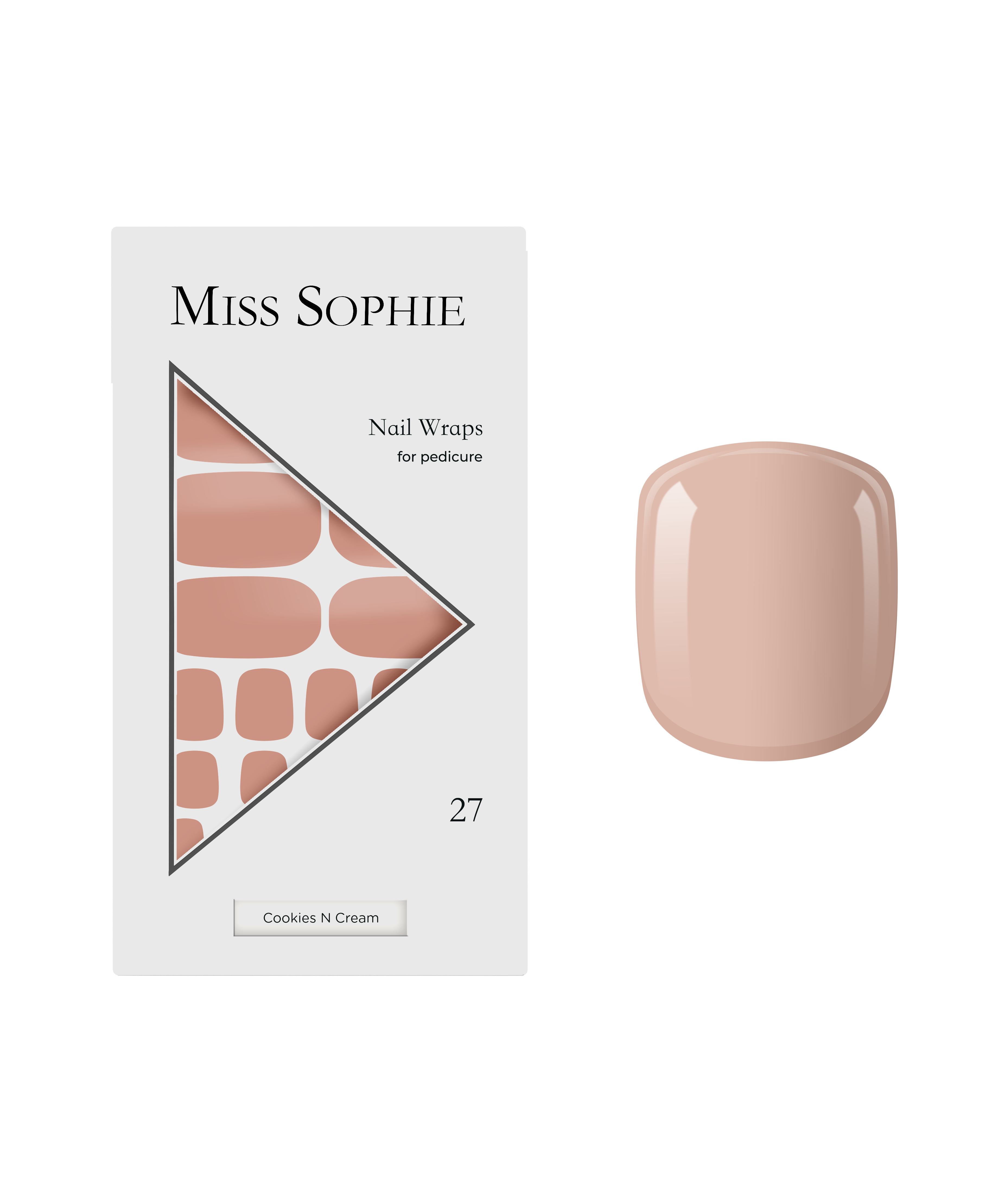 miss-sophie-s-cookies-n-cream-pedicure-nagelfolien-cremefarbene-nude-zehenfolien image 1