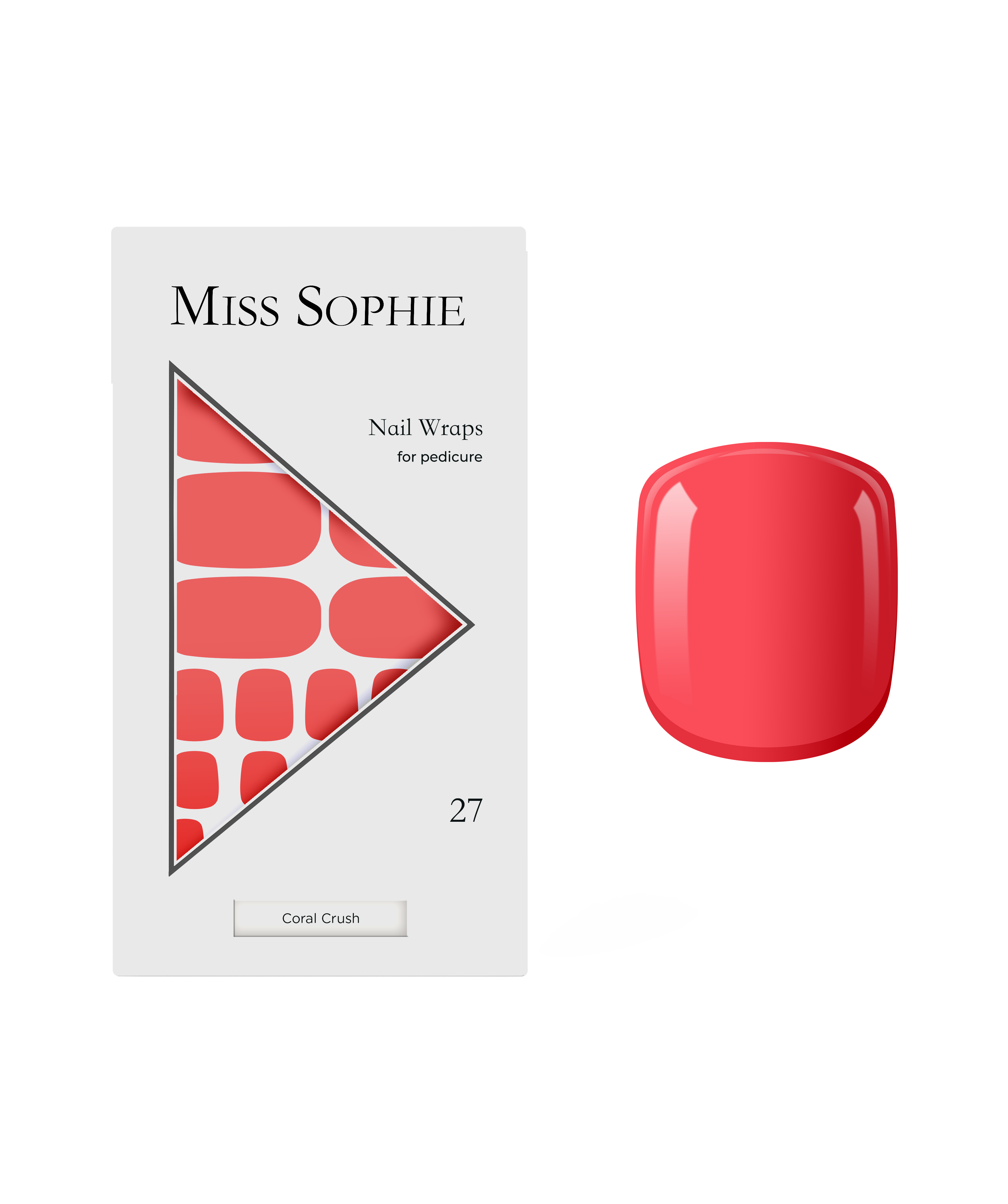miss-sophie-s-coral-crush-pedicure-nail-wraps-korallenrote-pedik-re-folien-f-r-a image 1