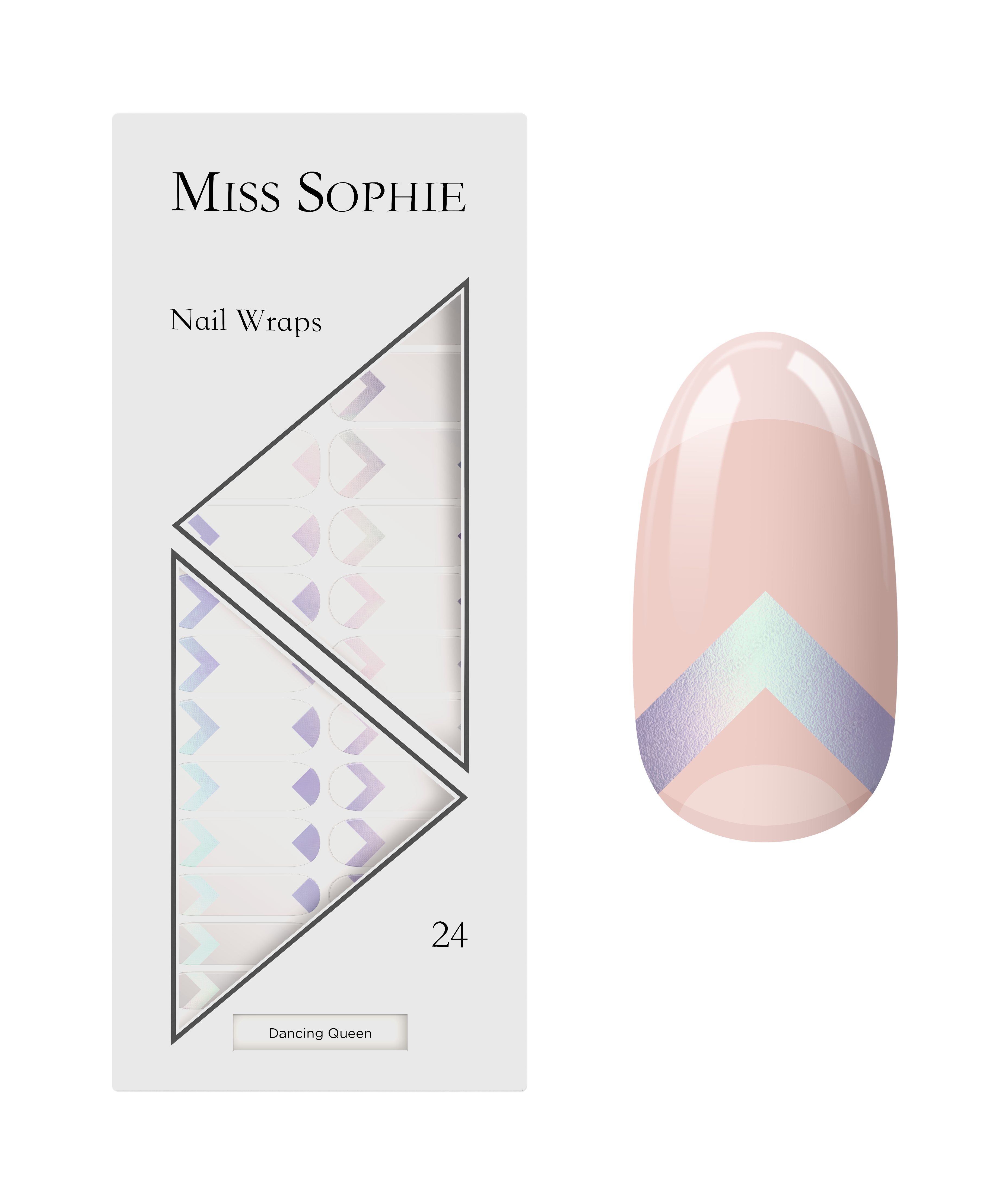 miss-sophie-s-dancing-queen-nagelfolien-holographisches-party-design-in-gr-n-rot image 1
