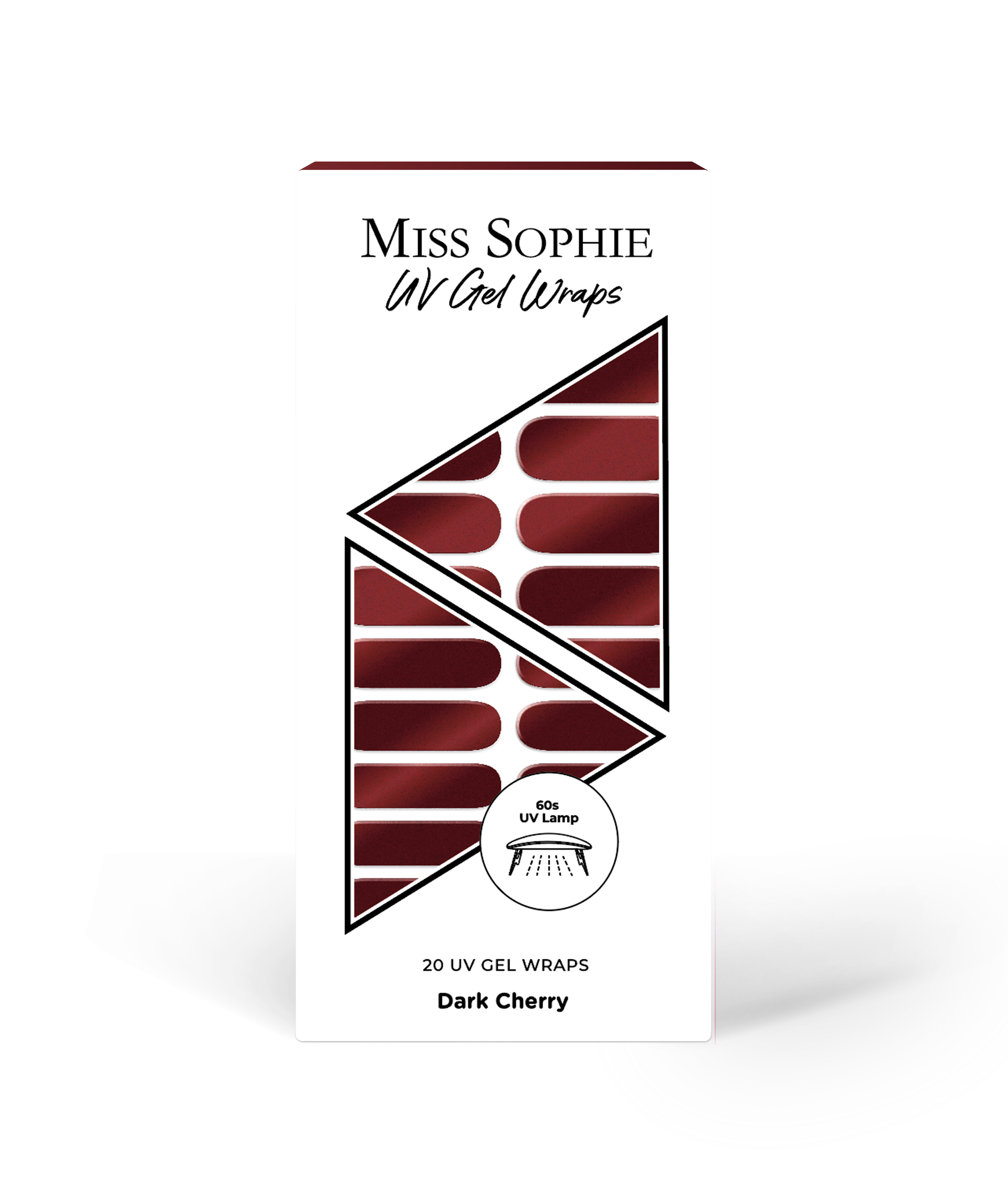 miss-sophie-s-dark-cherry-uv-nagelfolien-dunkelrot-mit-perlmutt-effekt-uv-gel-wr image 1