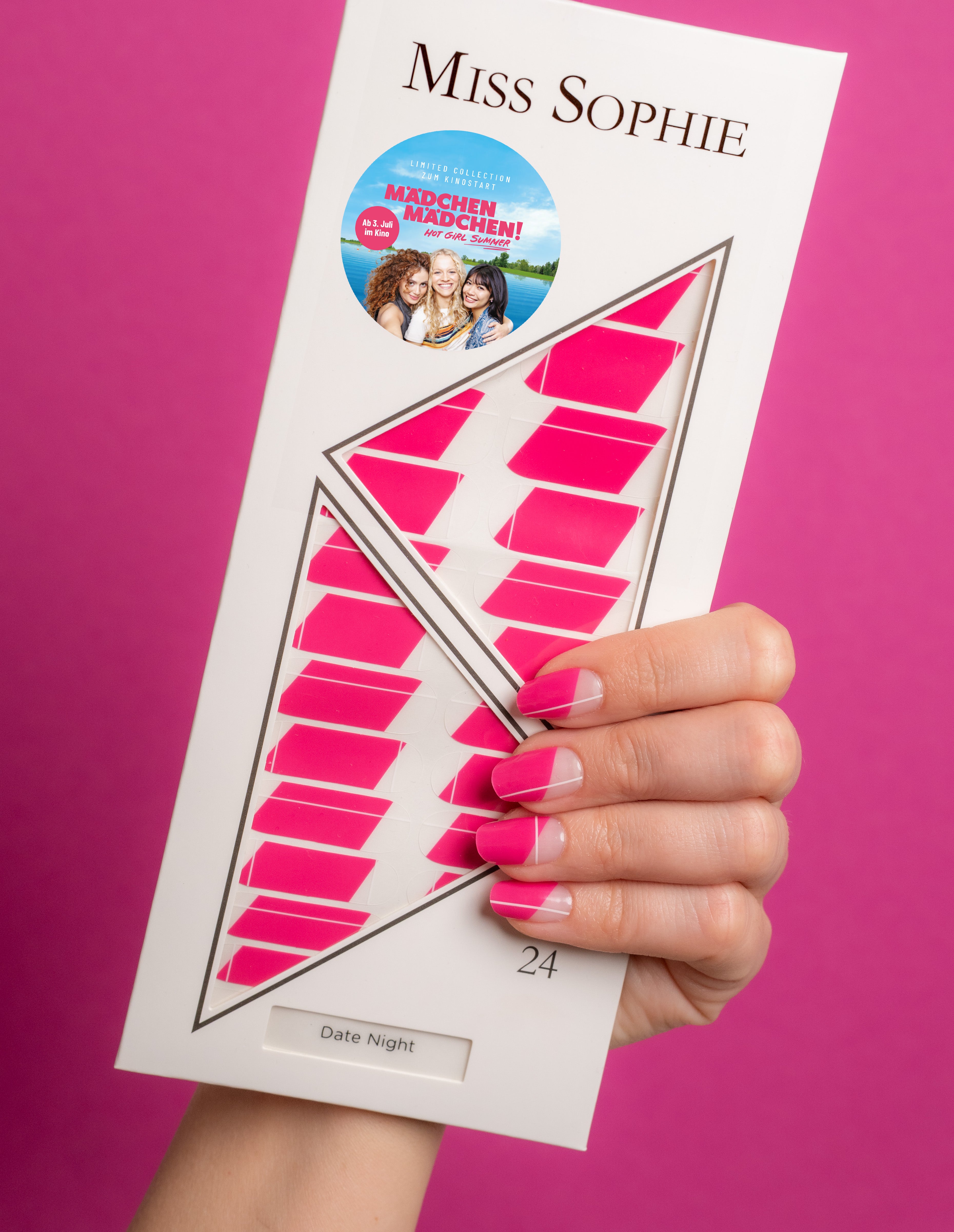 miss-sophie-s-date-night-nail-wraps-transparente-eleganz-mit-intensivem-pink image 2