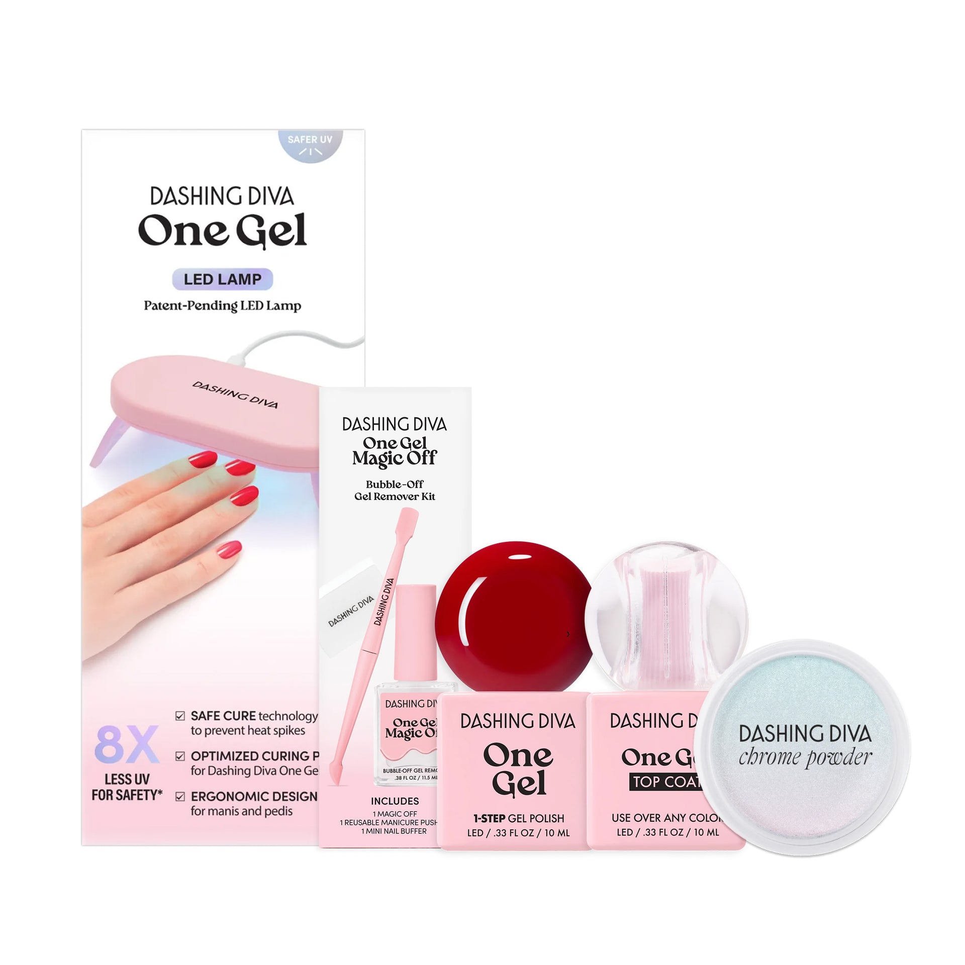 dashing-diva-surely-shirley-kirschrotes-1-step-gel-nagellack-set-mit-top-coat-ch image 1