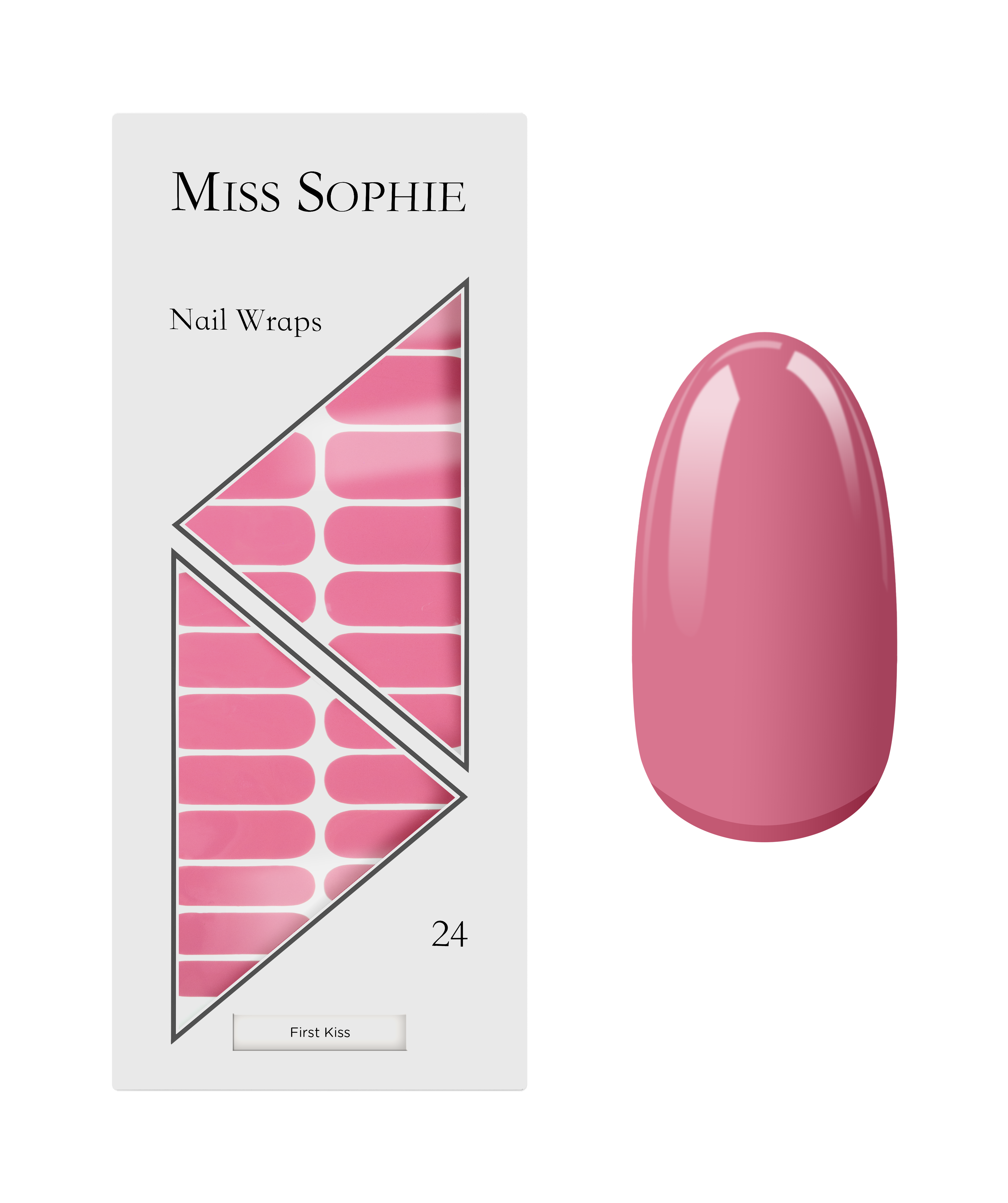 miss-sophie-s-first-kiss-nagelfolien-uni-pink-rosenholz-standard-nagelwraps image 1