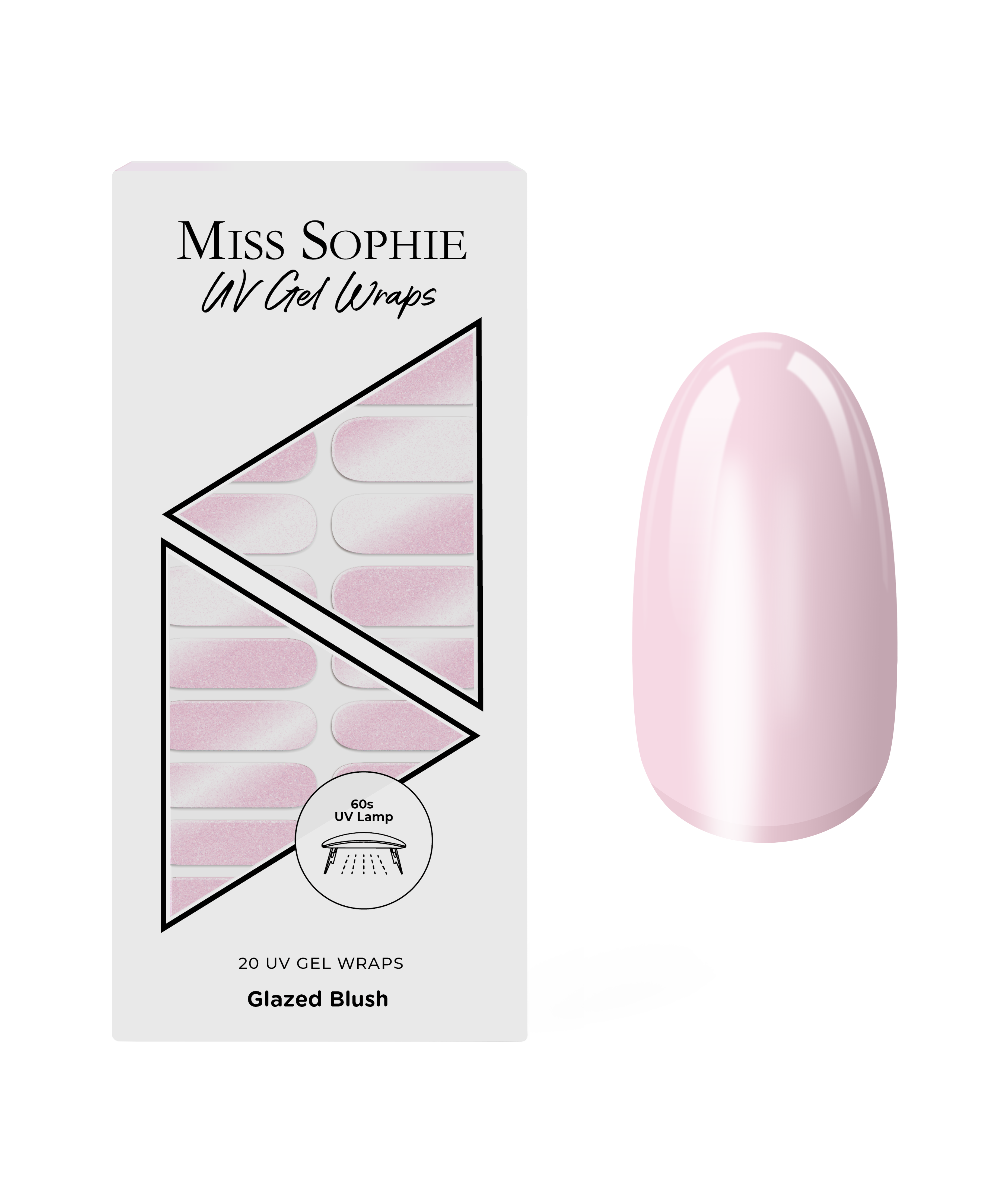 miss-sophie-s-glazed-blush-uv-uv-gel-nagelfolien-in-zartem-ros-mit-shimmer-glaze image 1