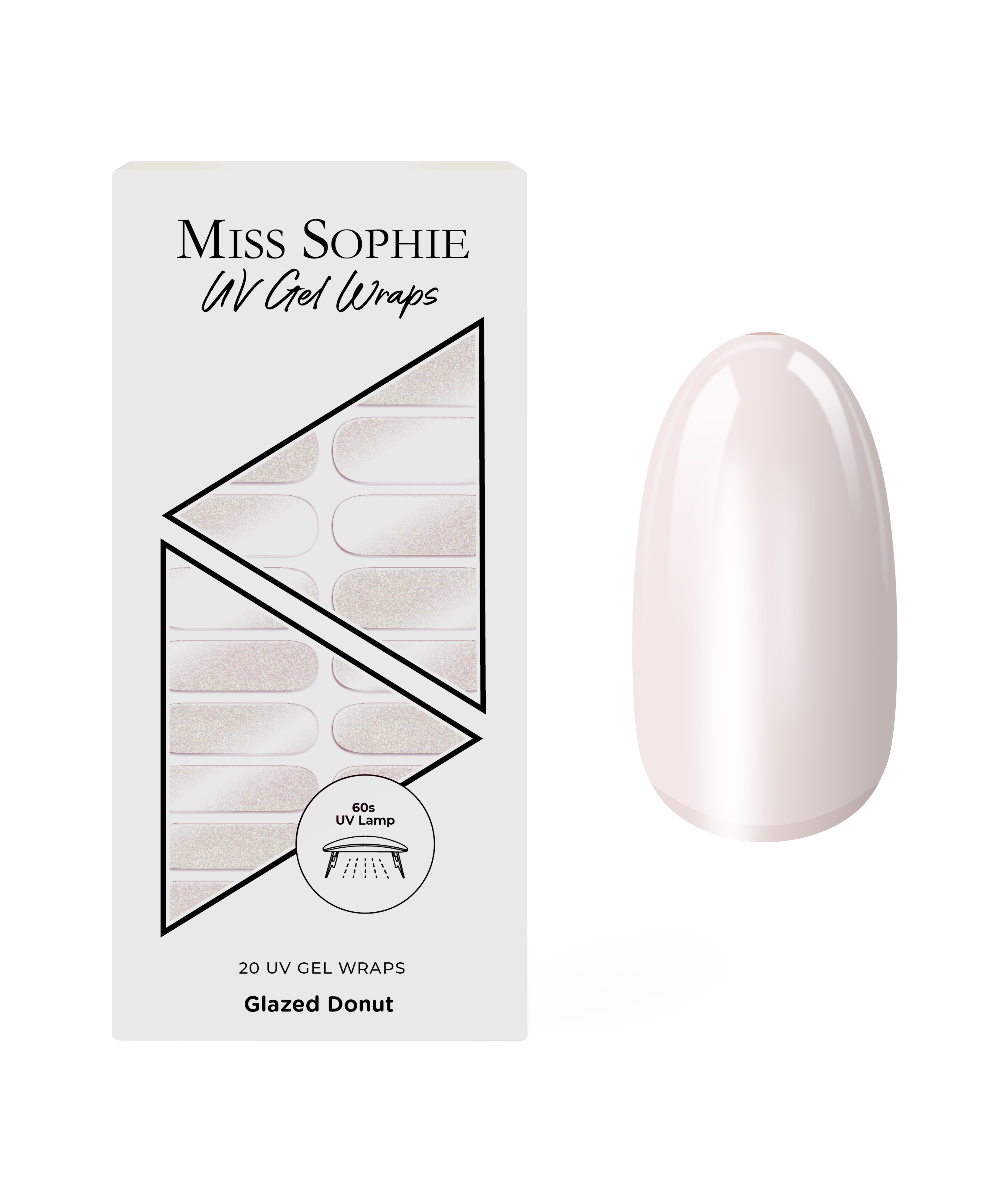 miss-sophie-s-glazed-donut-uv-uv-gel-nagelfolien-mit-gl-nzendem-nude-glamour-eff image 1