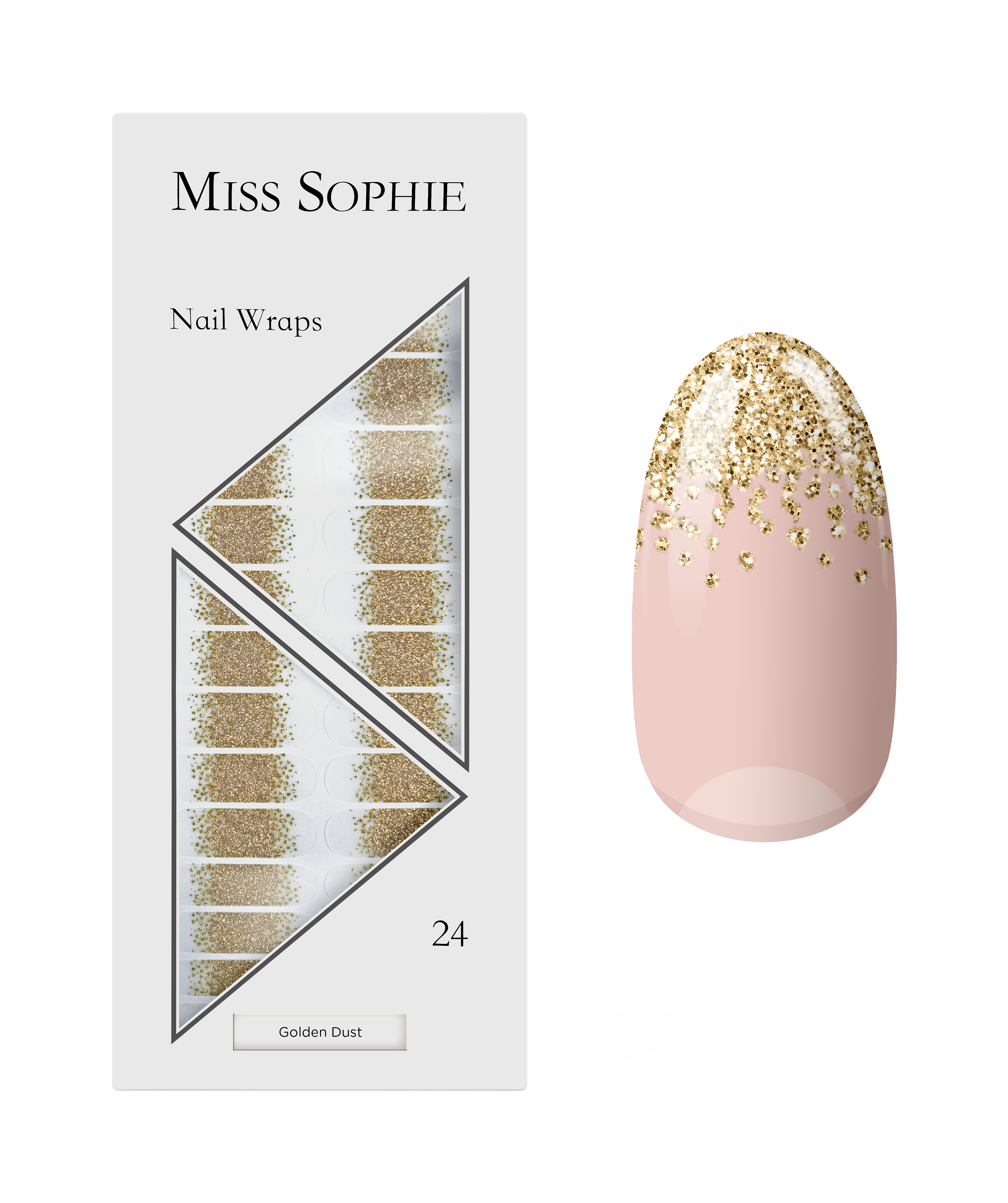 miss-sophie-s-golden-dust-nagelfolien-transparente-glitzer-nagel-wraps-mit-luxus image 1