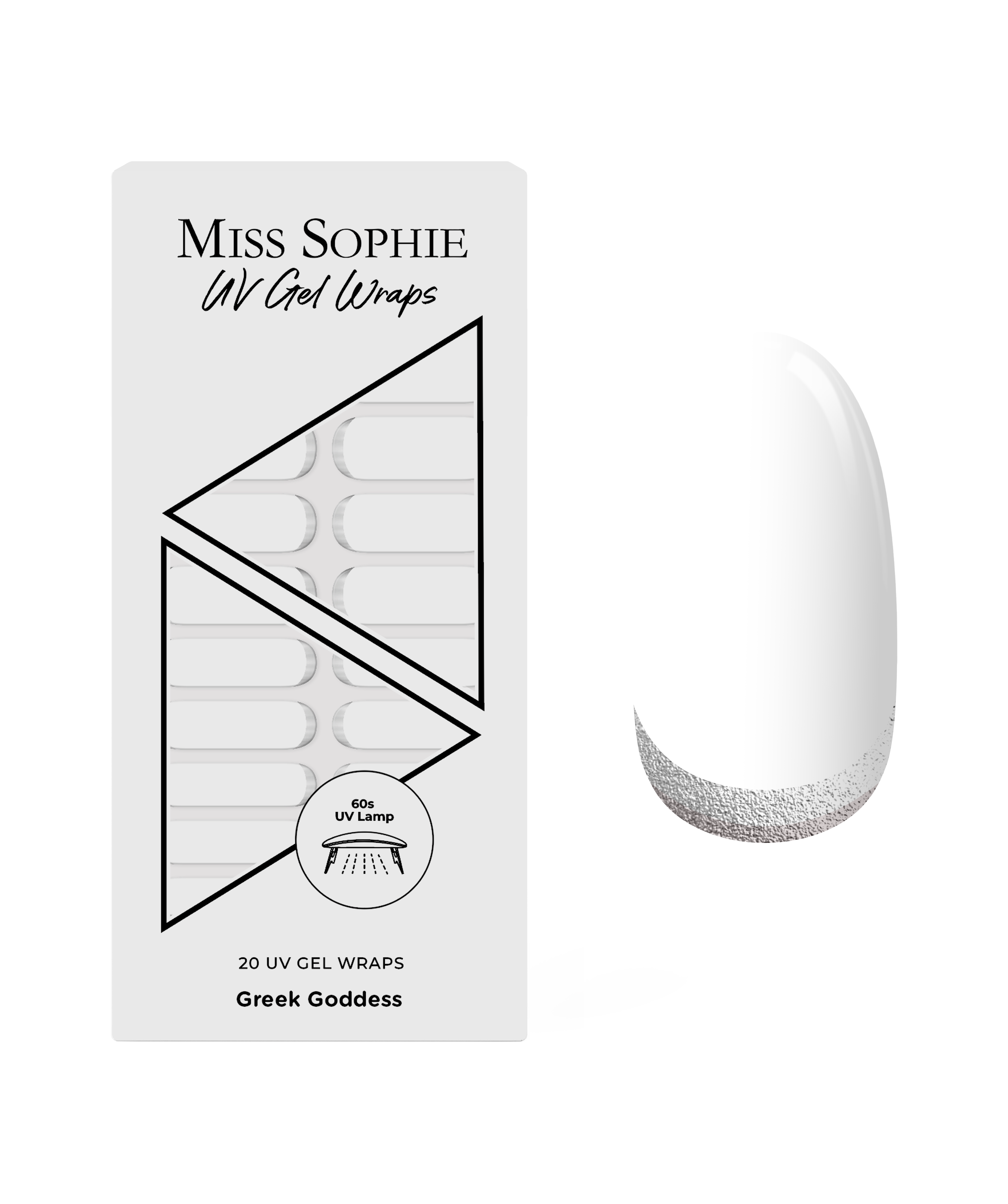 miss-sophie-s-greek-goddess-uv-uv-gel-nagelfolien-in-reinem-wei-mit-softem-farbv image 1