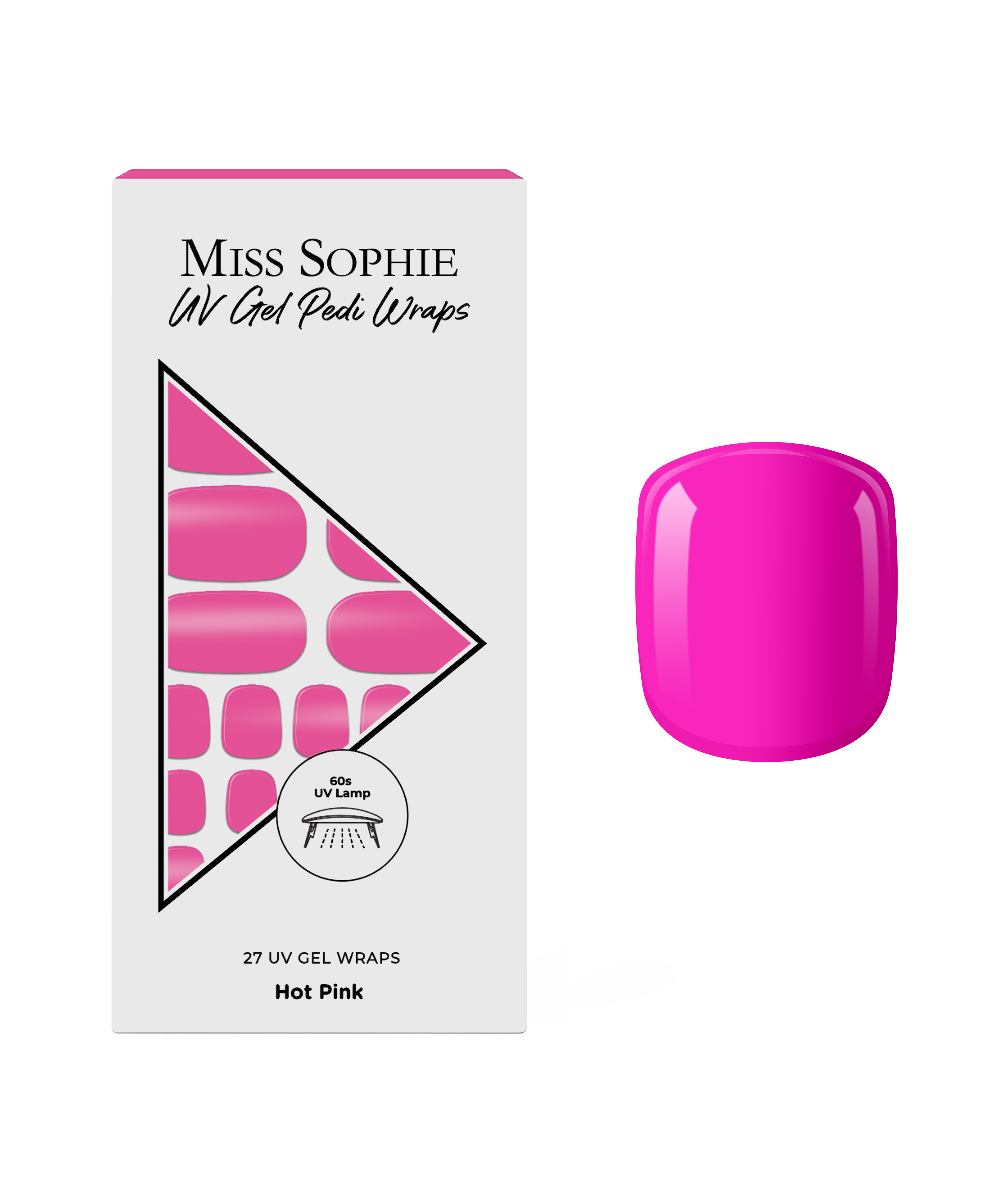 miss-sophie-s-hot-pink-uv-pedicure-neon-pink-uv-gel-nagelfolien-f-r-zehenn-gel-2 image 1