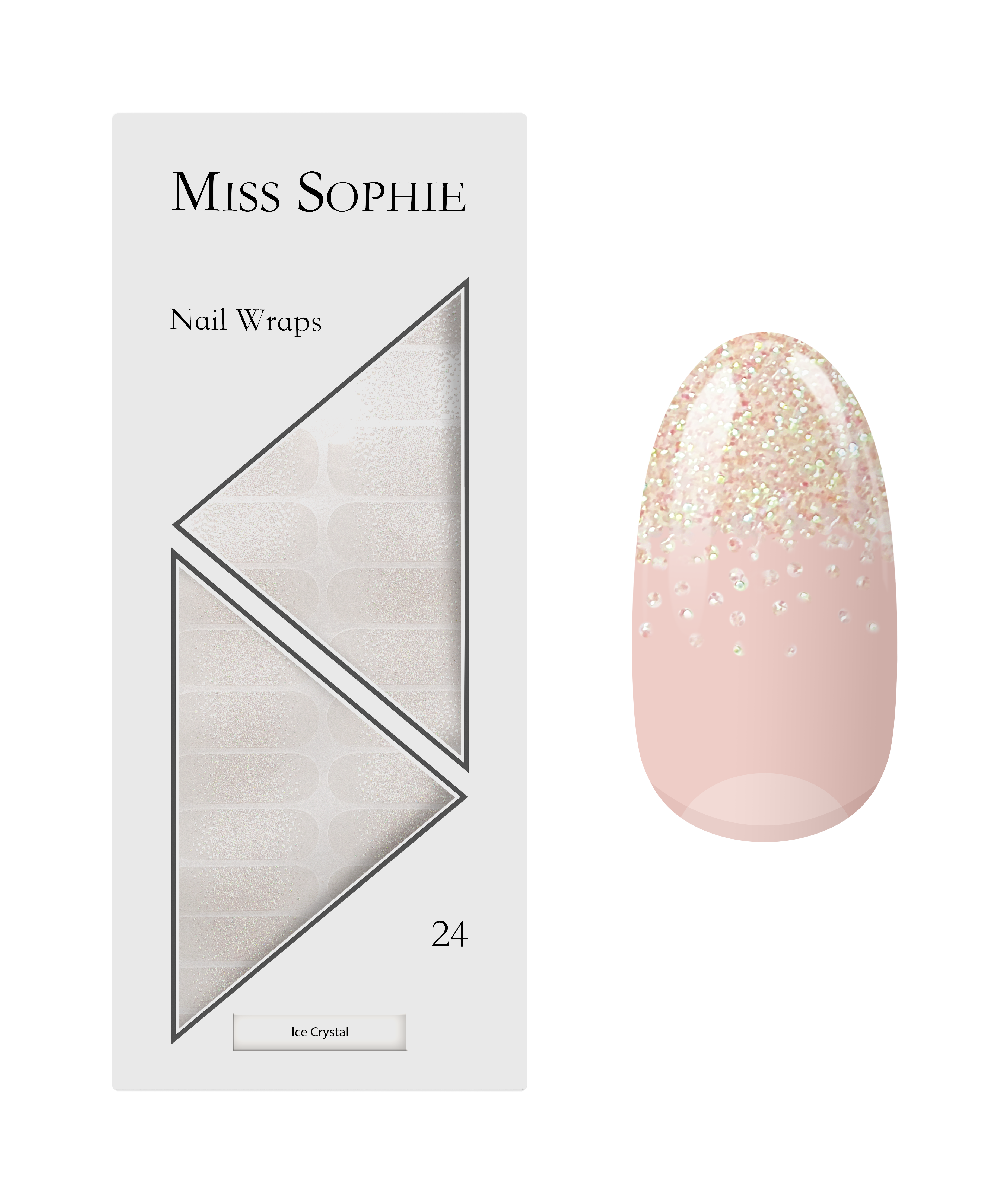 miss-sophie-s-ice-crystal-nagelfolien-transparent-mit-farbigem-glitzer-winter-ko image 1