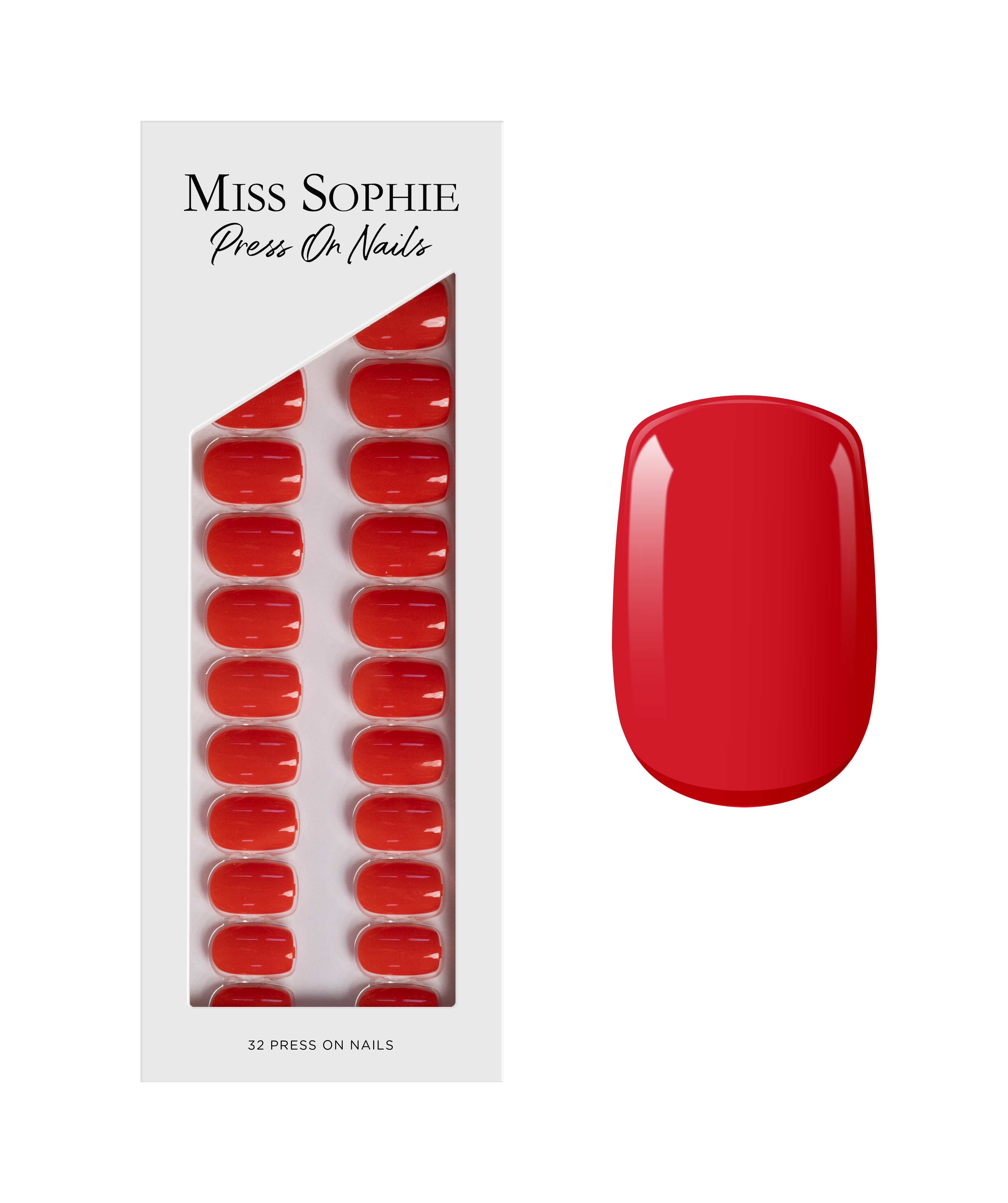 miss-sophie-s-lipstick-red-press-on-nails-kurz-quadratisch-klassisches-rot-press image 1
