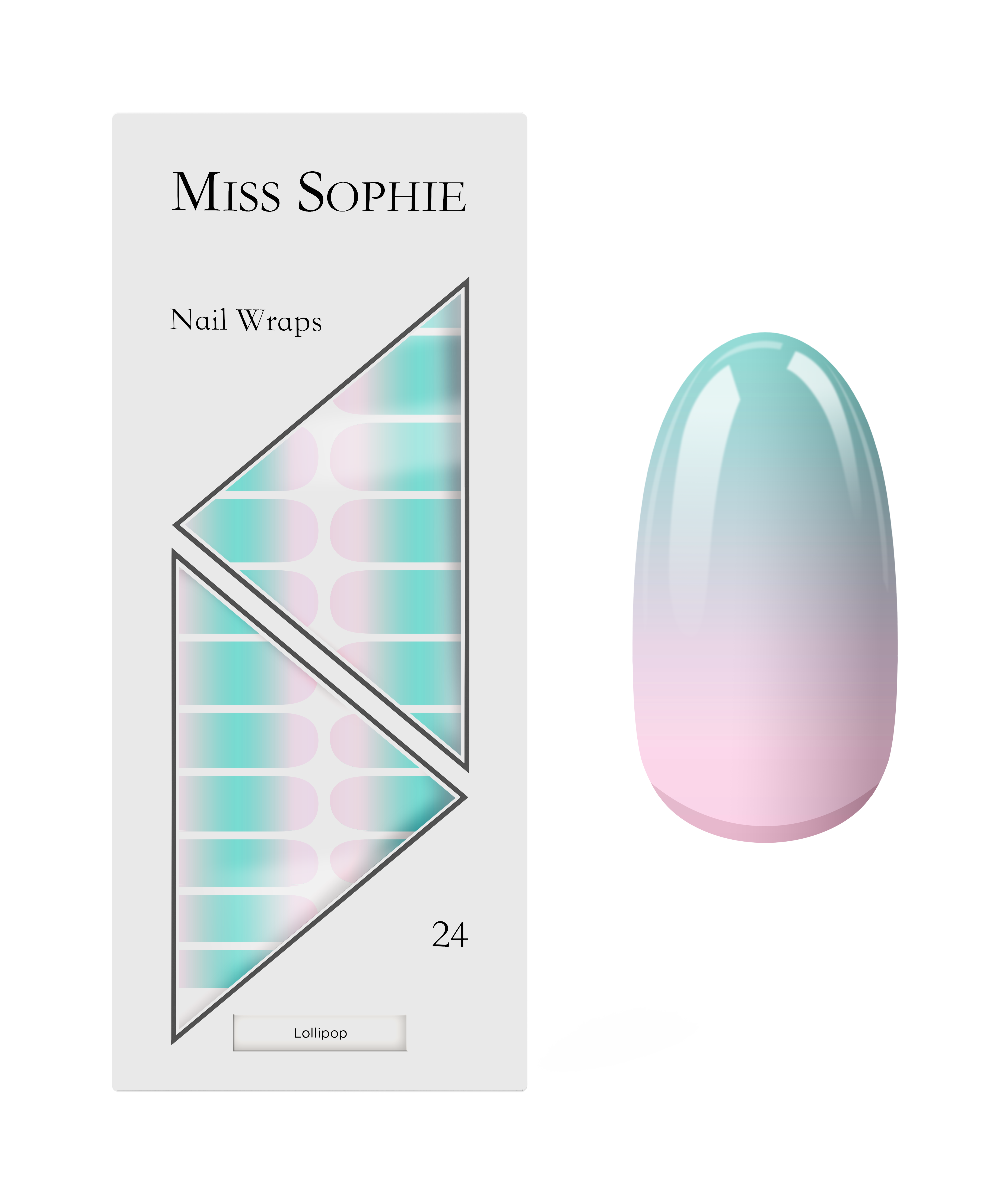 miss-sophie-s-lollipop-nagelfolien-sommerliches-gr-n-rosa-ombr-gradient-design image 1