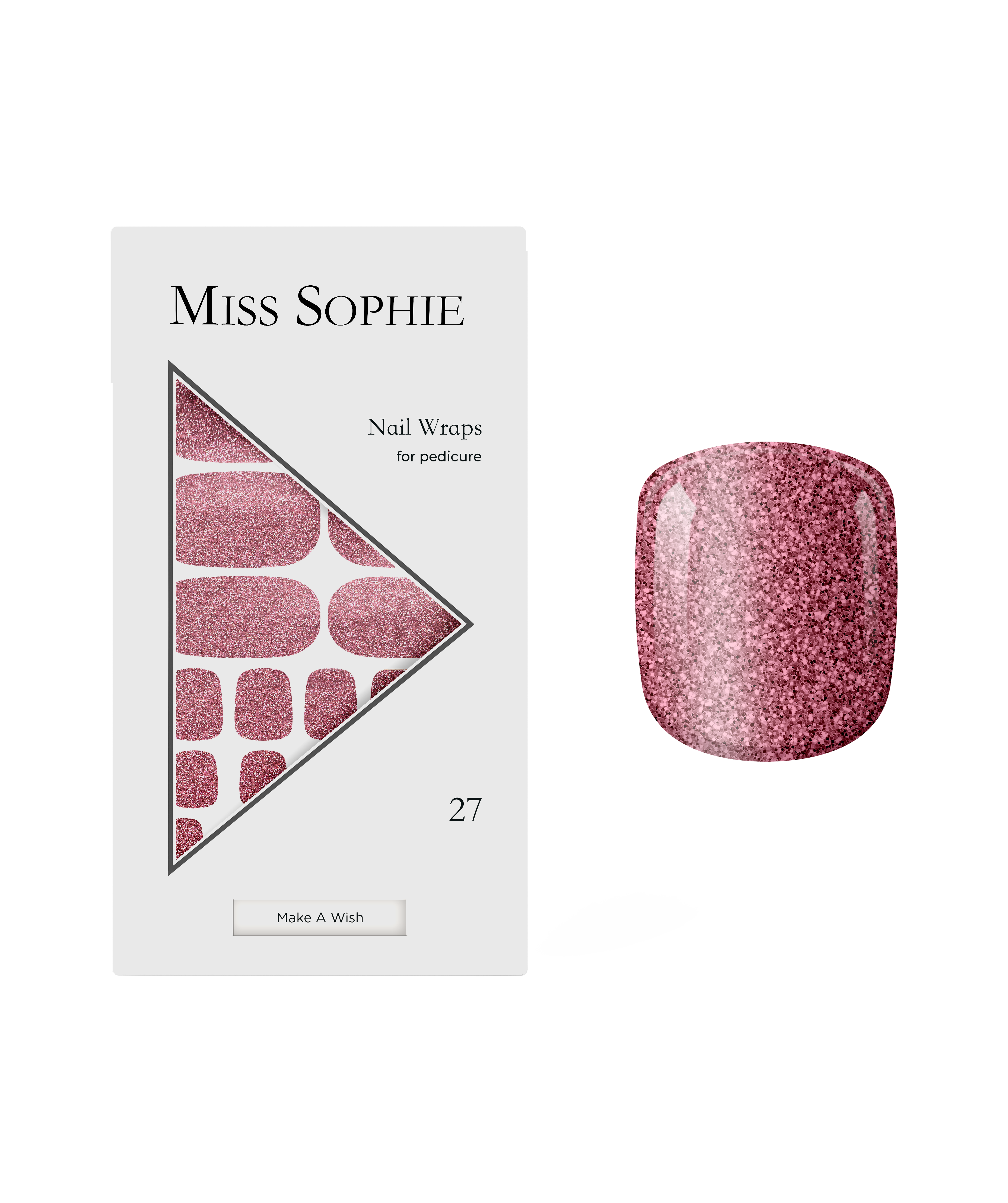 miss-sophie-s-make-a-wish-pedicure-nagelfolien-rosa-glitzer-design-f-r-zehenn-ge image 1