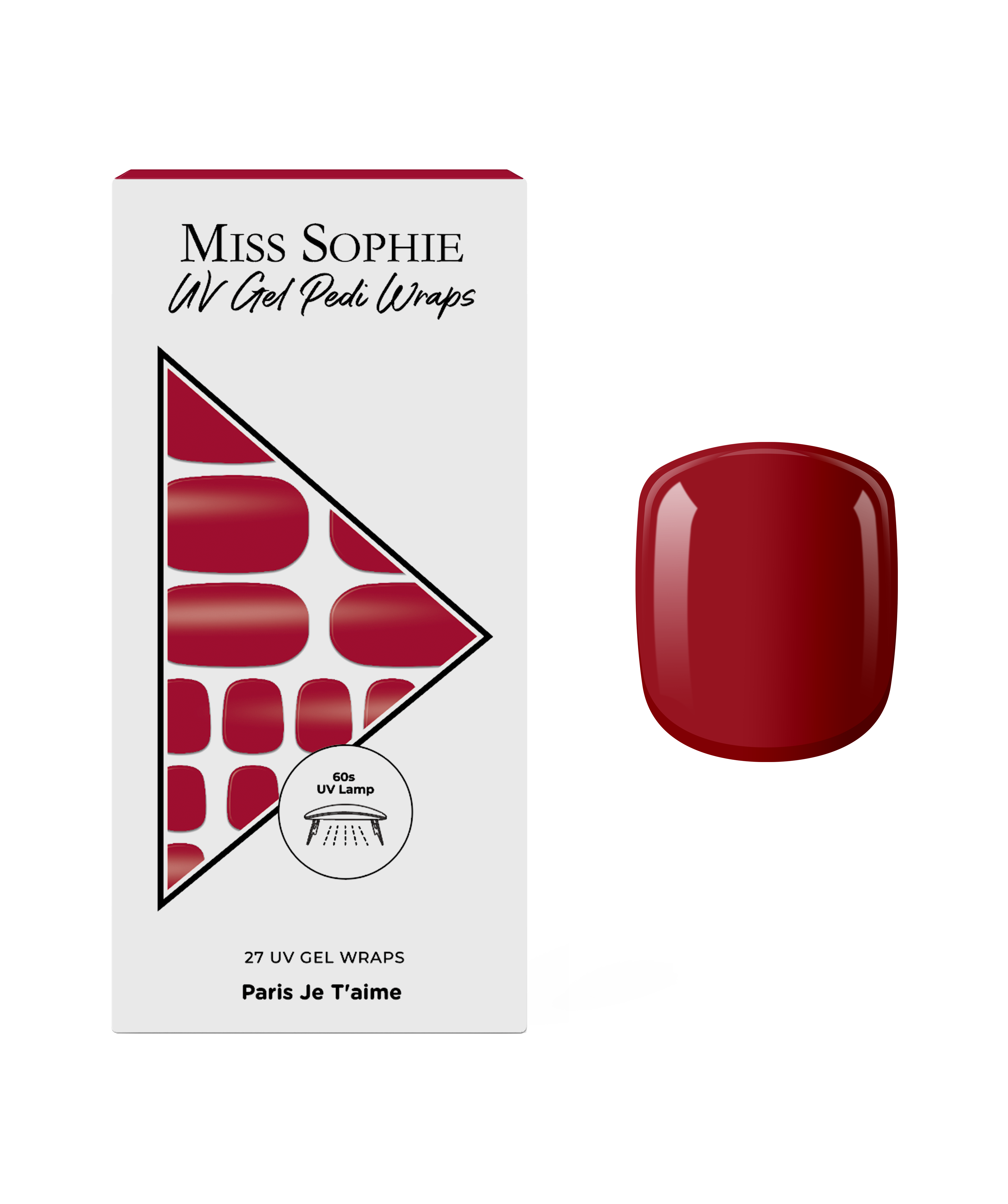 miss-sophie-s-paris-je-t-aime-uv-pedicure-rote-uv-gel-nagelfolien-f-r-zehenn-gel image 1