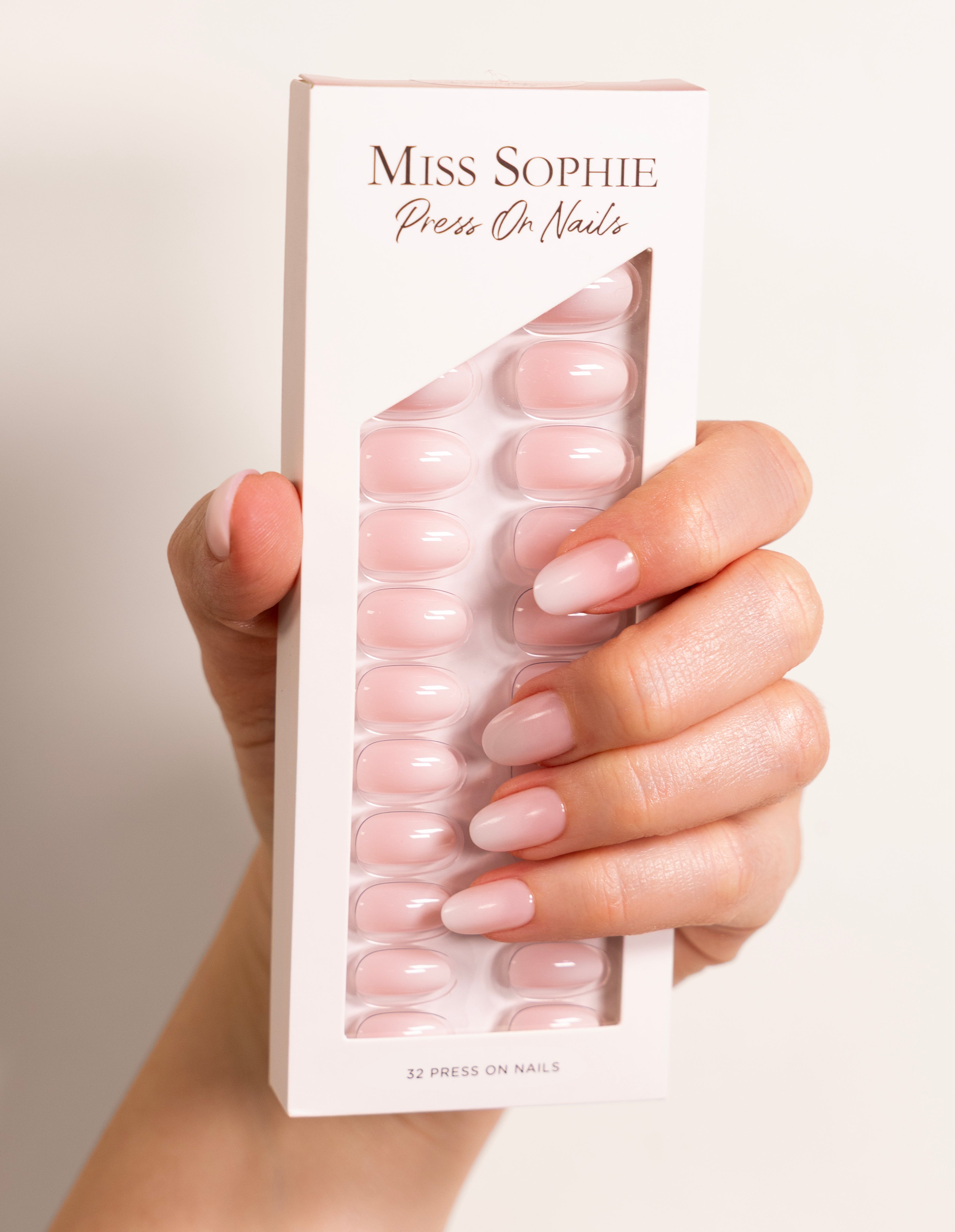 miss-sophie-s-rose-babyboomer-press-on-nails-short-round-falsche-n-gel-in-ros-we image 2