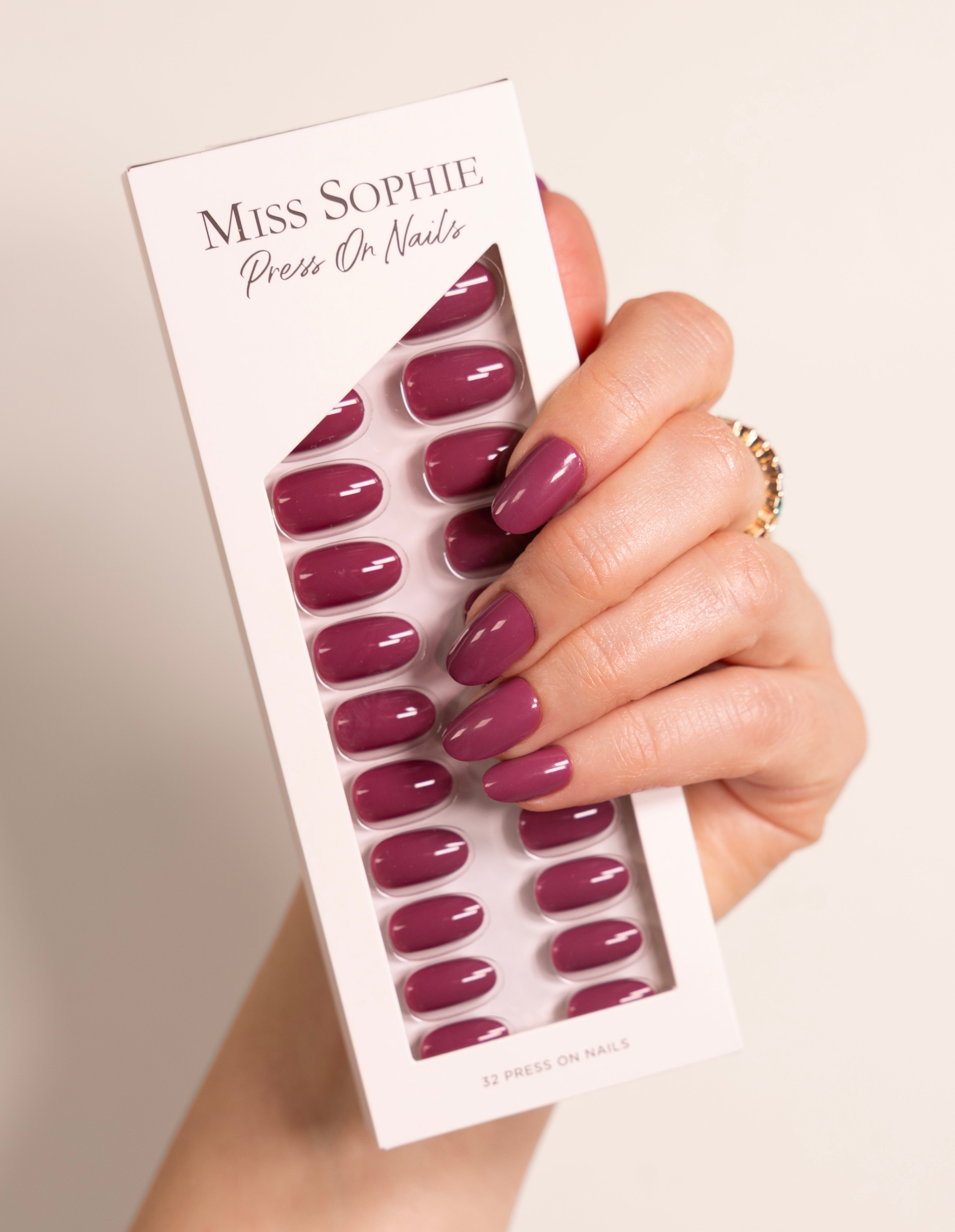 miss-sophie-s-rosewood-love-press-on-nails-short-round-k-nstliche-fingern-gel-in image 3