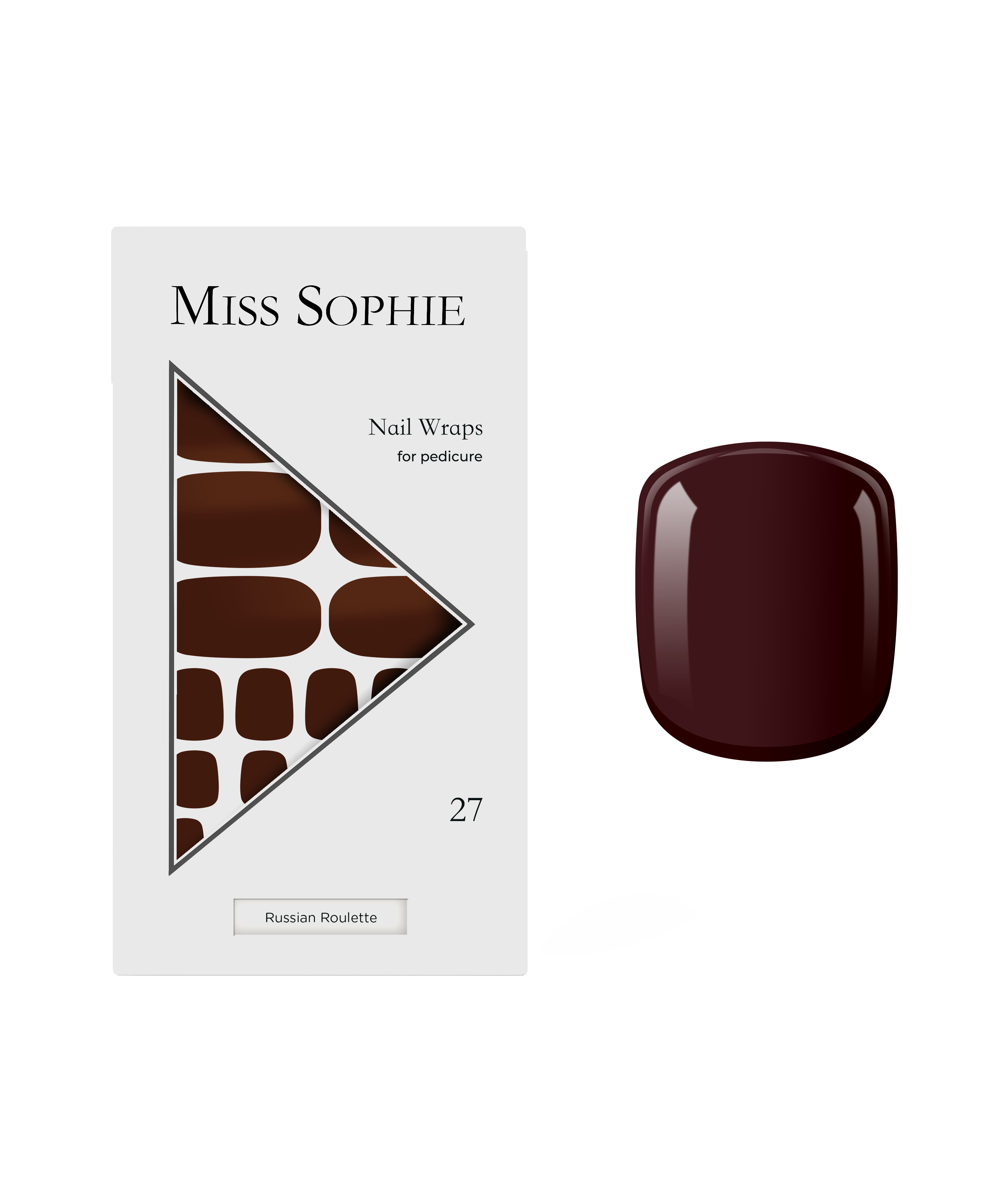 miss-sophie-s-russian-roulette-pedicure-nagelfolien-in-dunkelrot-f-r-zehenn-gel image 1