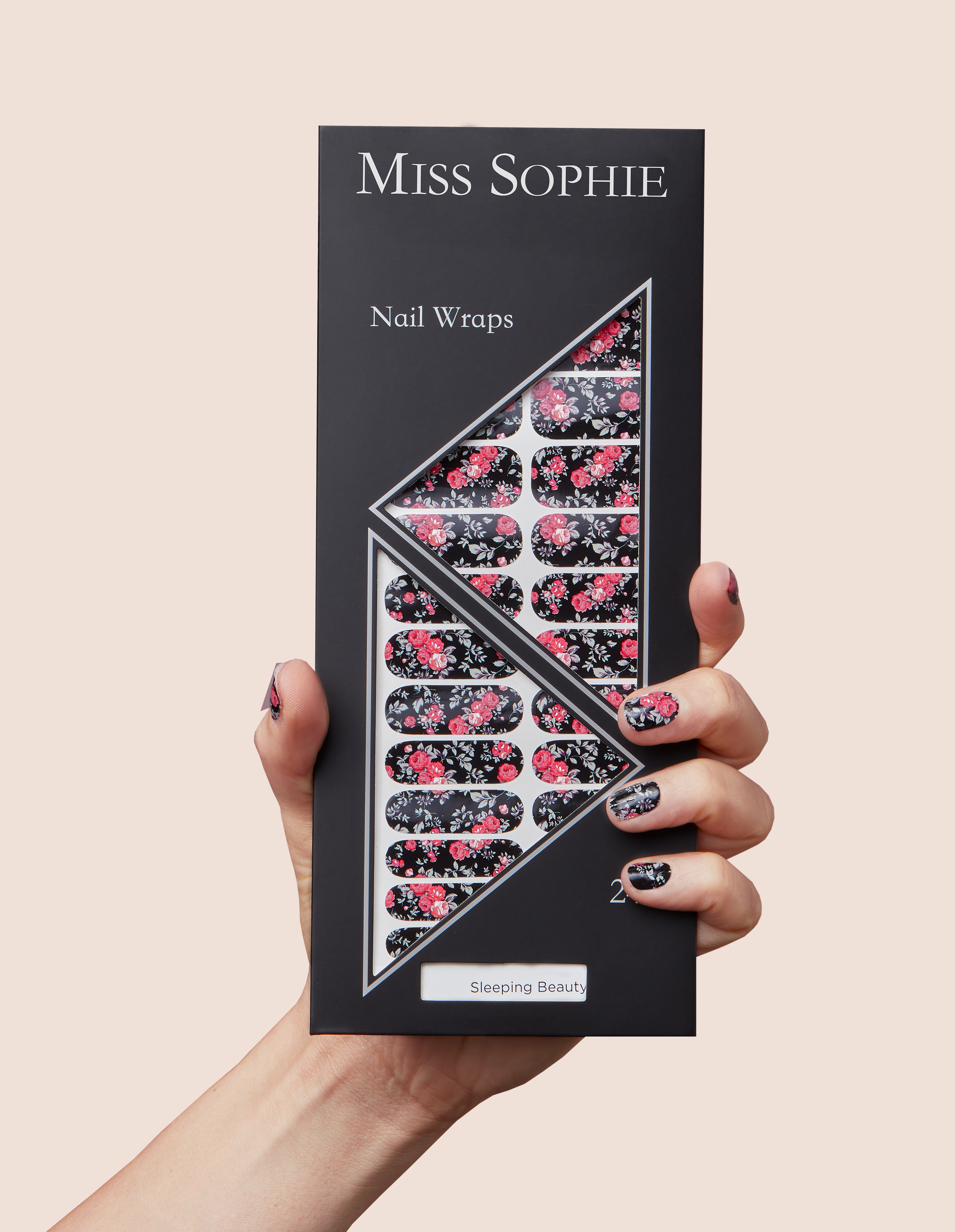 miss-sophie-s-sleeping-beauty-nagelfolien-dunkles-ros-mit-blumen-design-outlet-s image 4