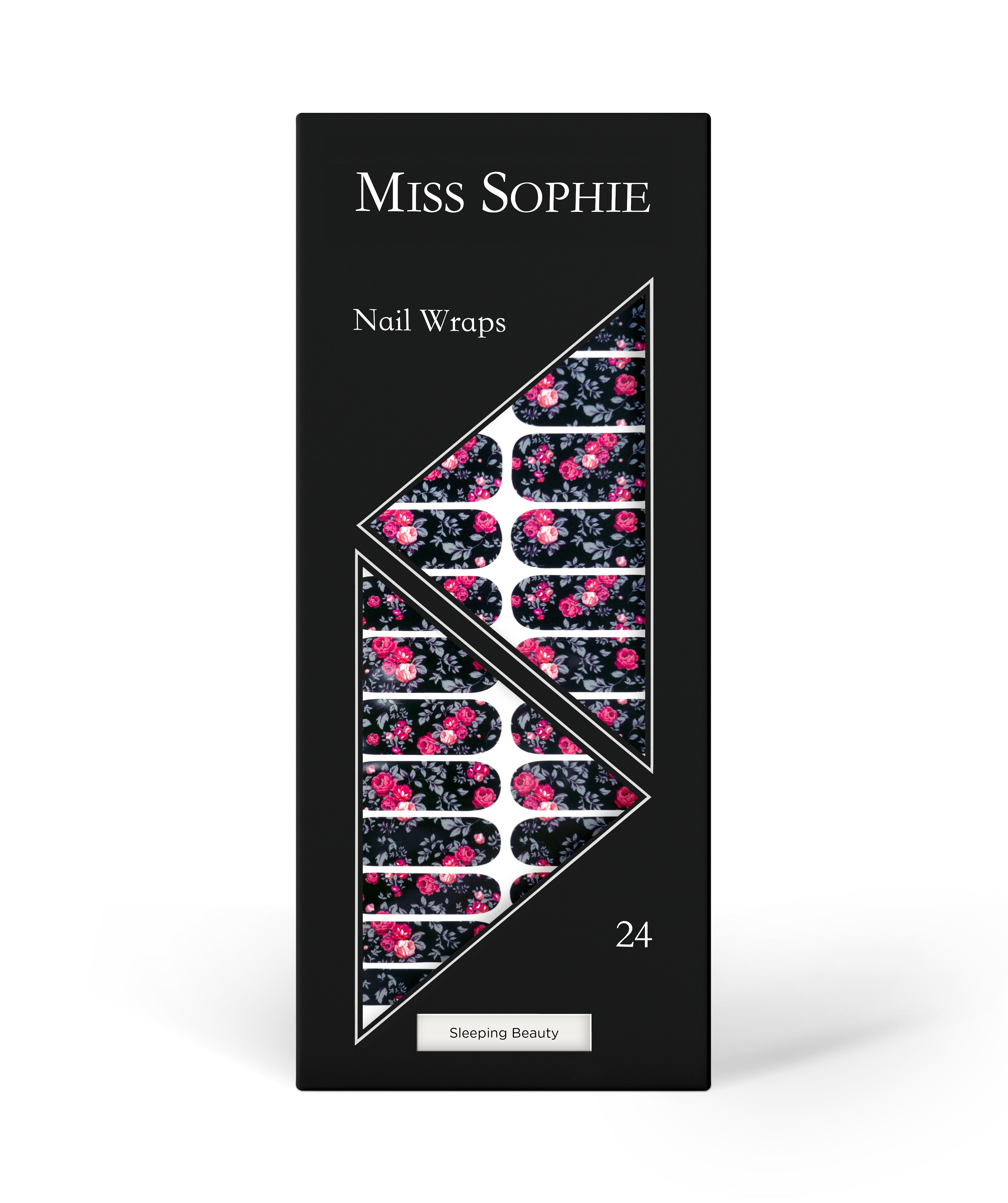 miss-sophie-s-sleeping-beauty-nagelfolien-dunkles-ros-mit-blumen-design-outlet-s image 5