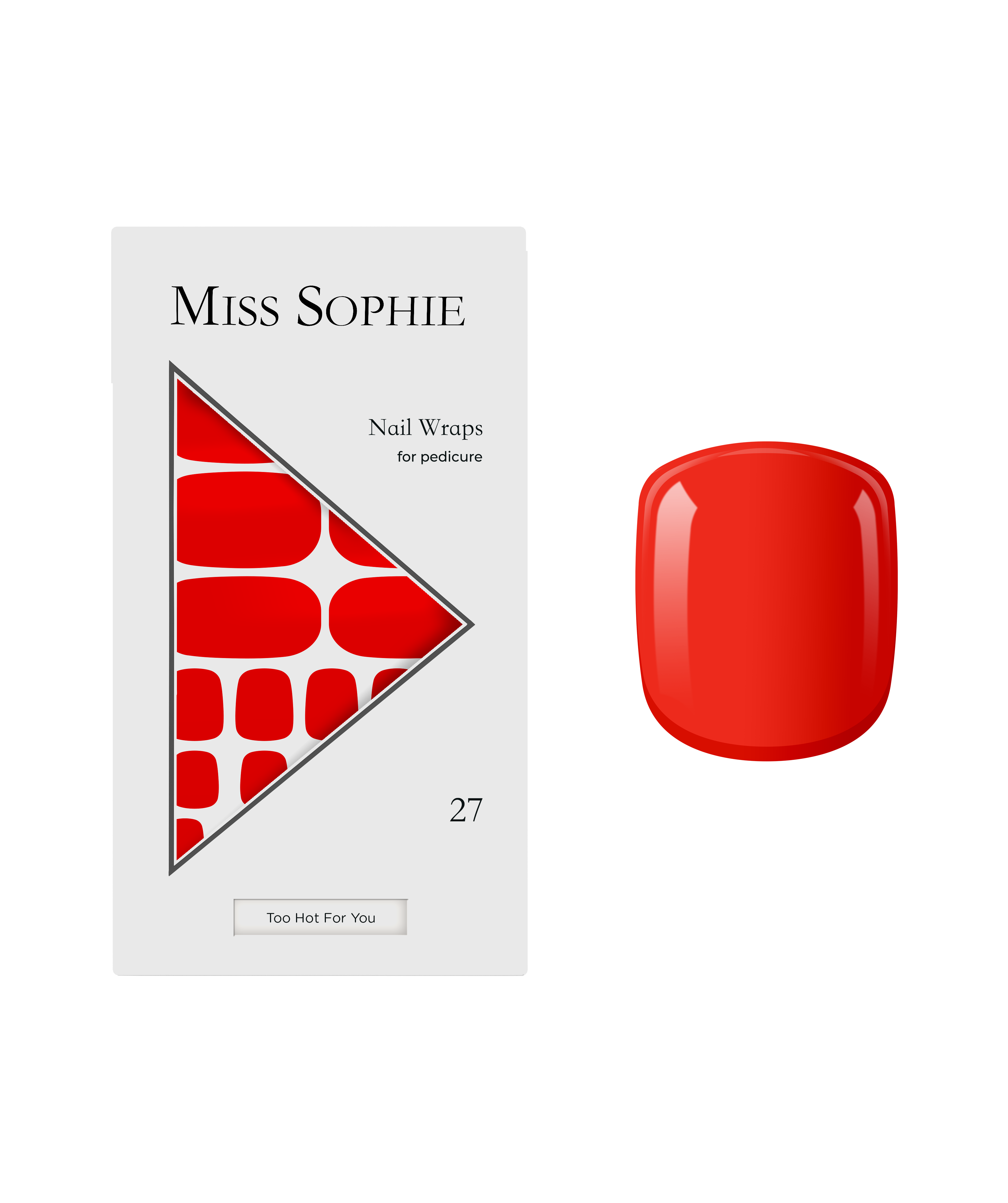 miss-sophie-s-too-hot-for-you-pedicure-nagelfolien-leuchtendes-rot-mit-orange-un image 1