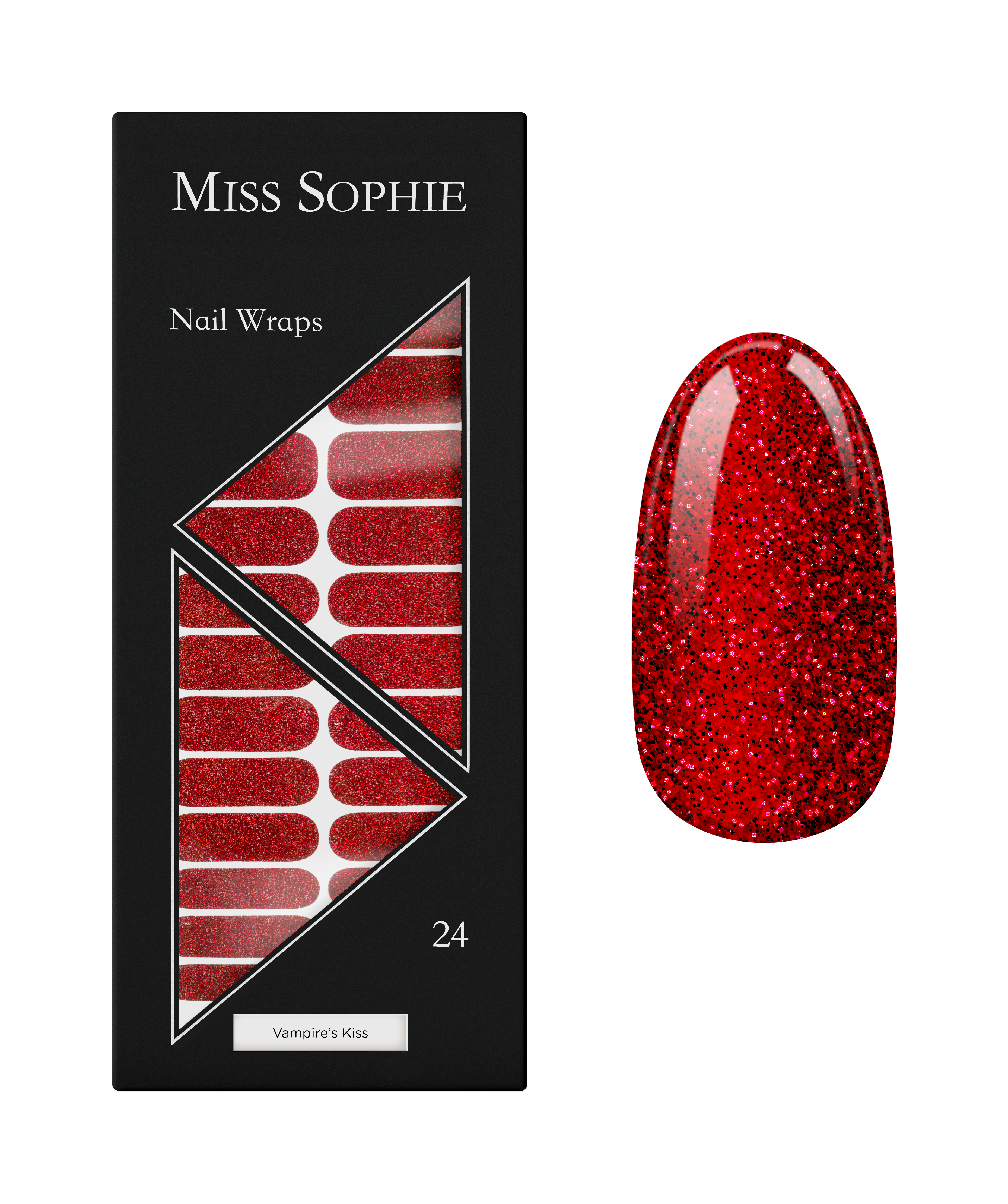 miss-sophie-s-vampire-s-kiss-nagelfolien-glitzer-nagewraps-in-dunkelrot-elegant- image 1