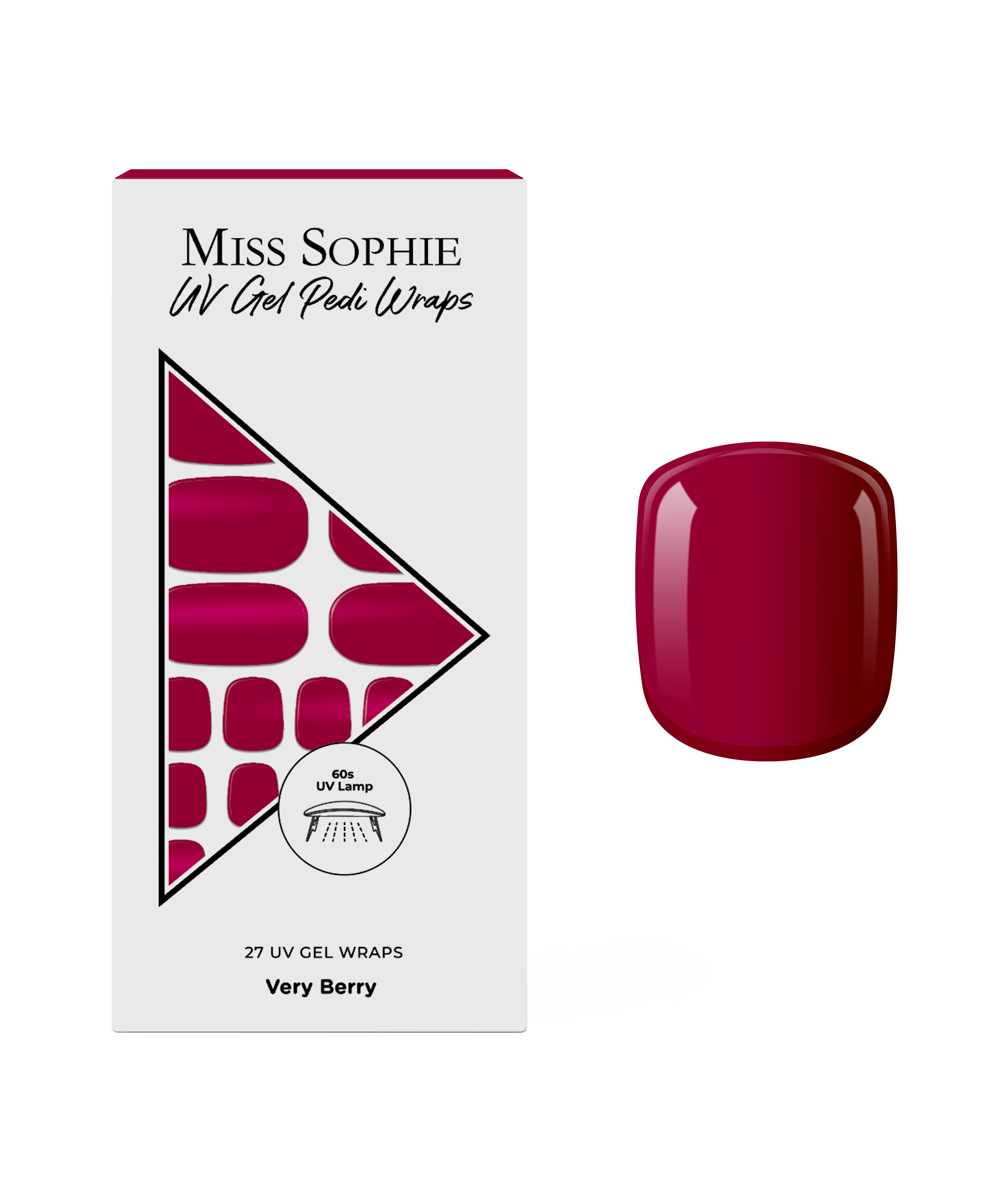 miss-sophie-s-very-berry-uv-pedicure-nagelfolien-beerenroter-uv-gel-look-f-r-zeh image 1